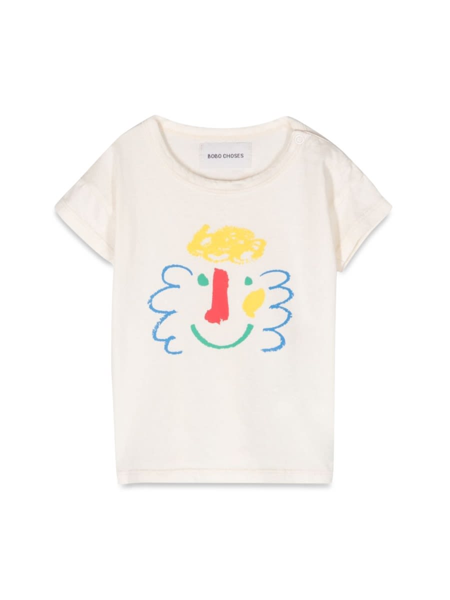 Shop Bobo Choses Baby Happy Mask T-shirt In White