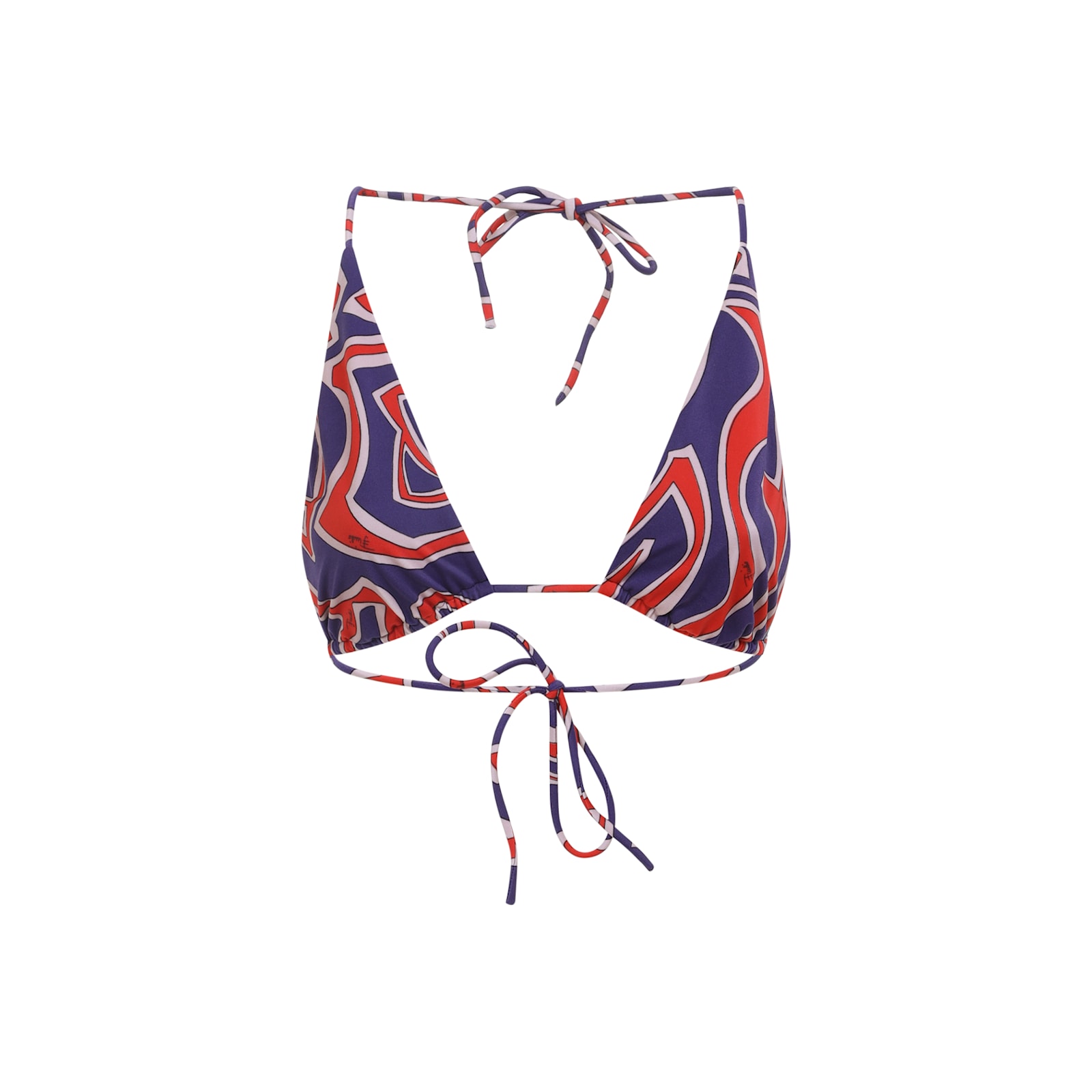 Pucci Triangle Top Adjustable Strap Bikini Set In Multi