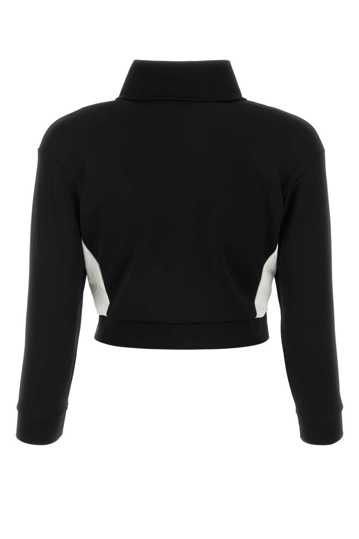 Givenchy Black Polyester Blend Sweatshirt In Black/white