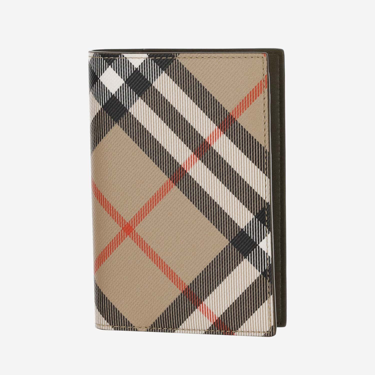 Burberry Printed E-canvas Passport Holder In Sand