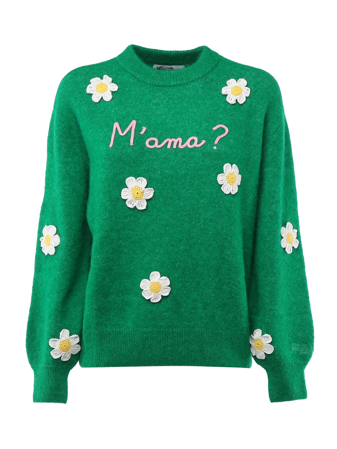 Shop Mc2 Saint Barth Mama? Knit In Green