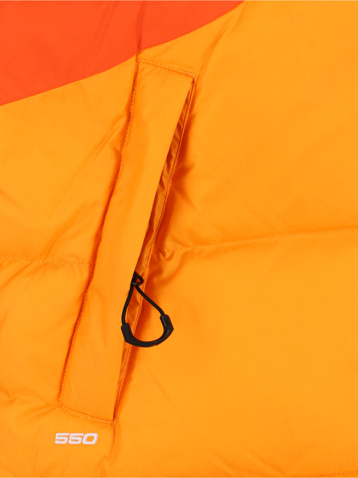 The North Face Color-block Down Vest With Removable Hood In Orange