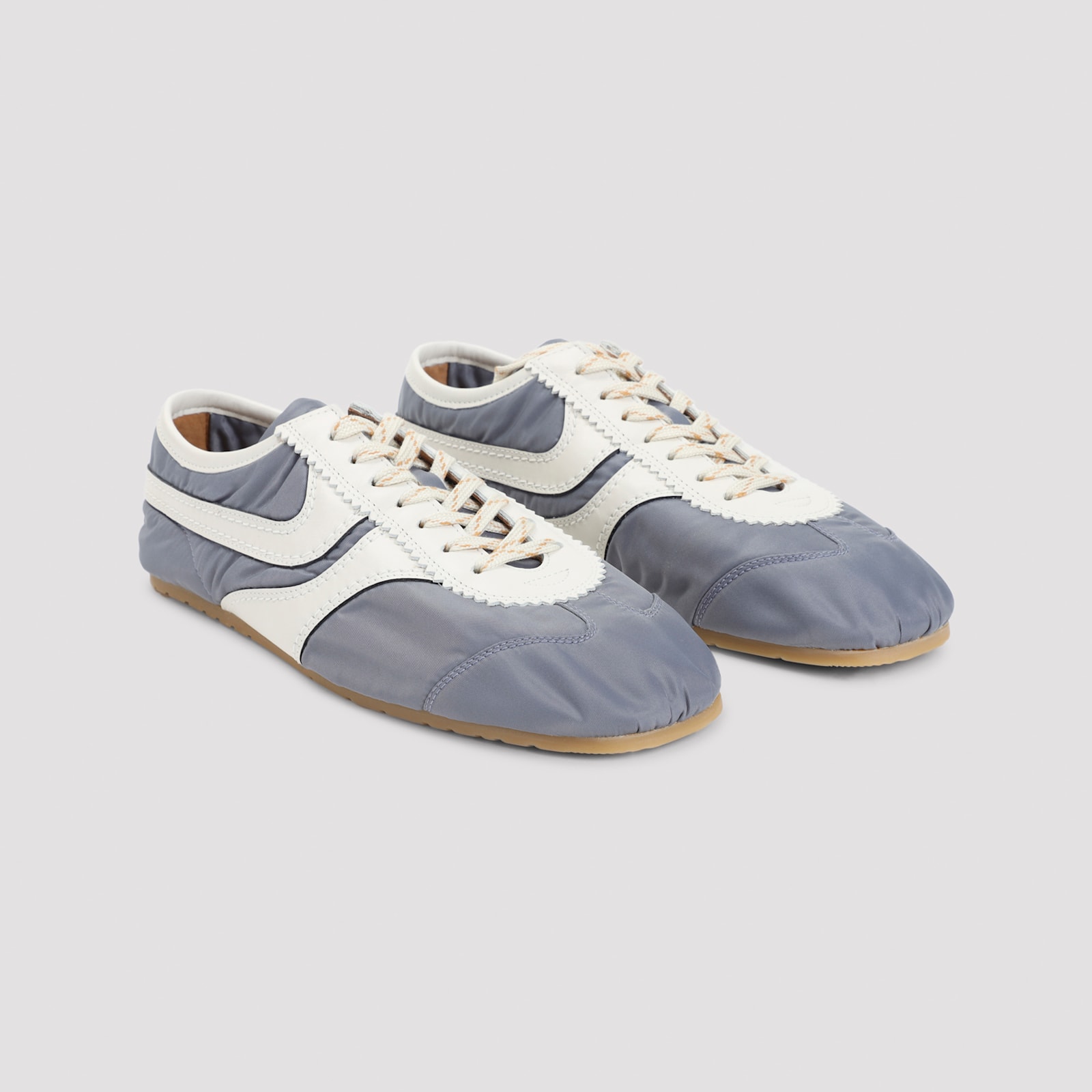 Dries Van Noten Low-profile Blue Sneakers With Contrasting Side Stripes In Blue