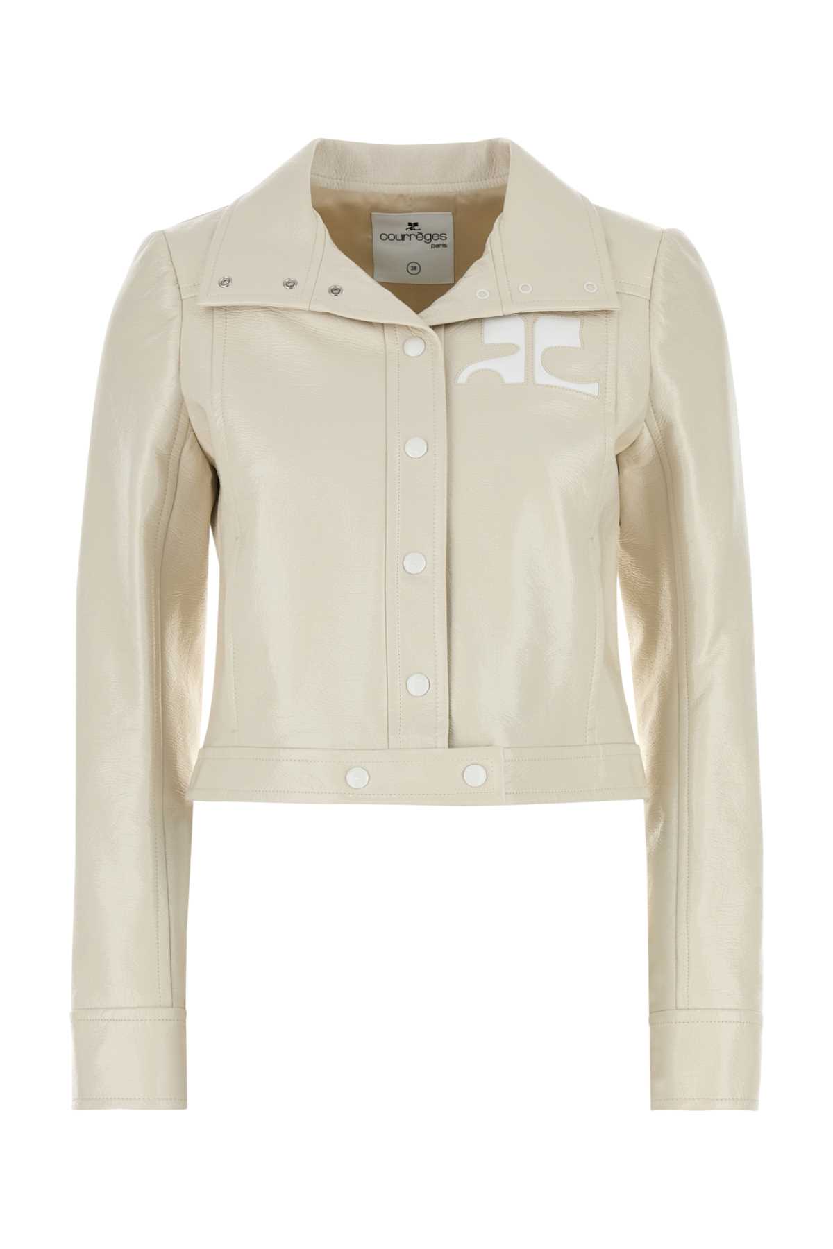 Courrèges Ivory Vinyl Blazer