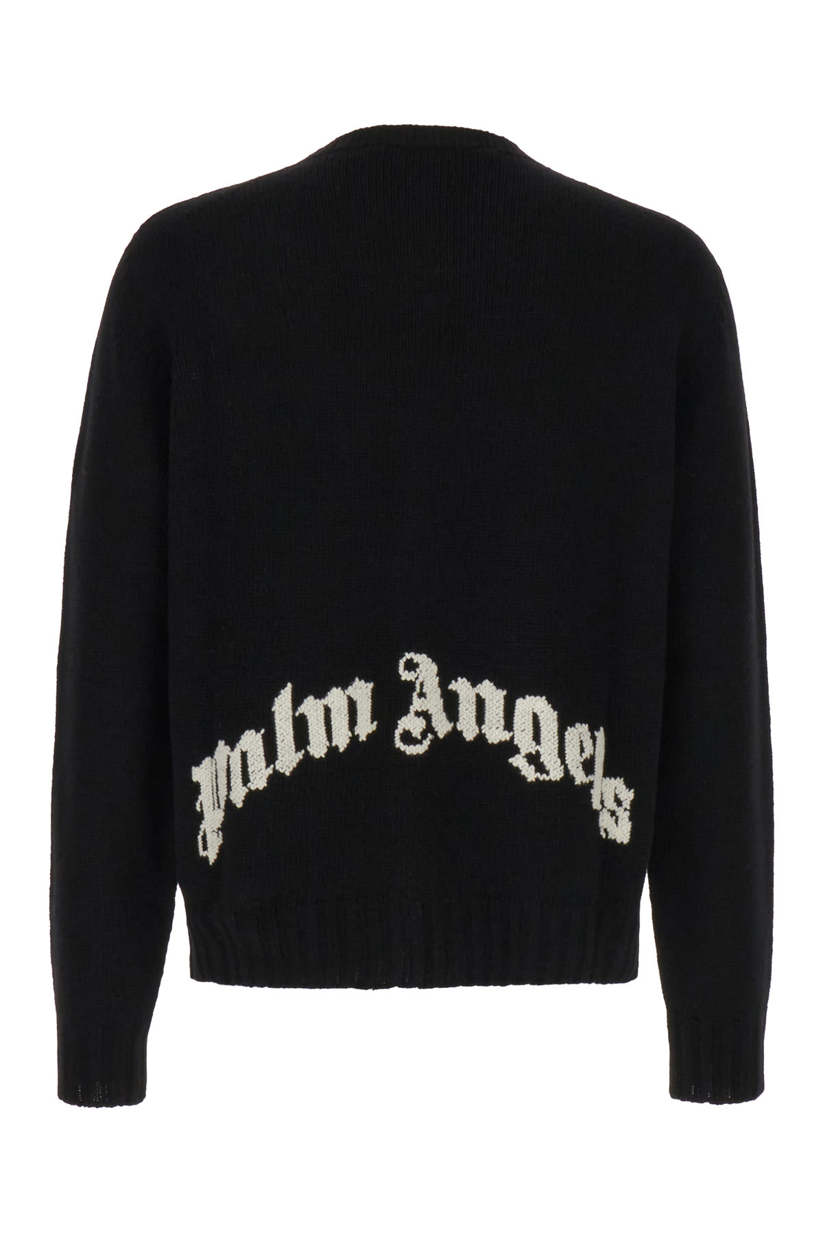 Shop Palm Angels Black Wool Blend Sweater