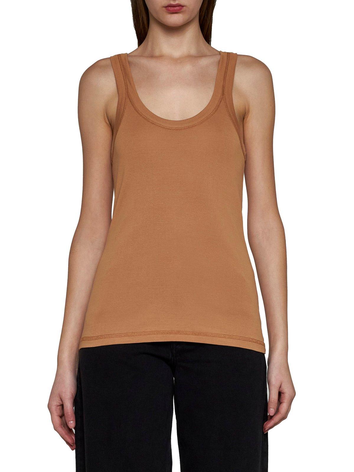 Shop Lemaire Sleeveless Tank Top In Burnt Sand
