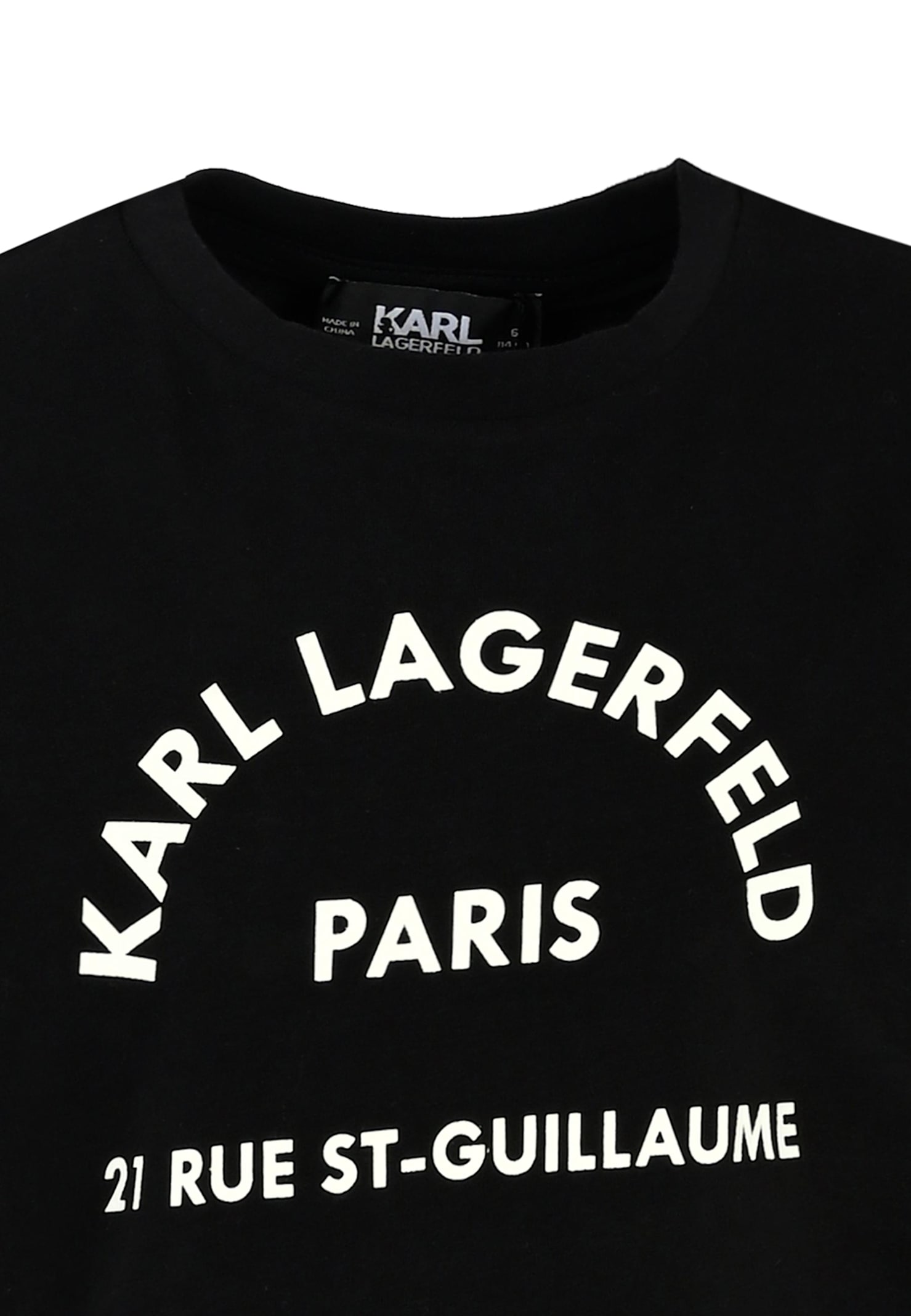 Karl Lagerfeld Black T-shirt For Boy With In Black