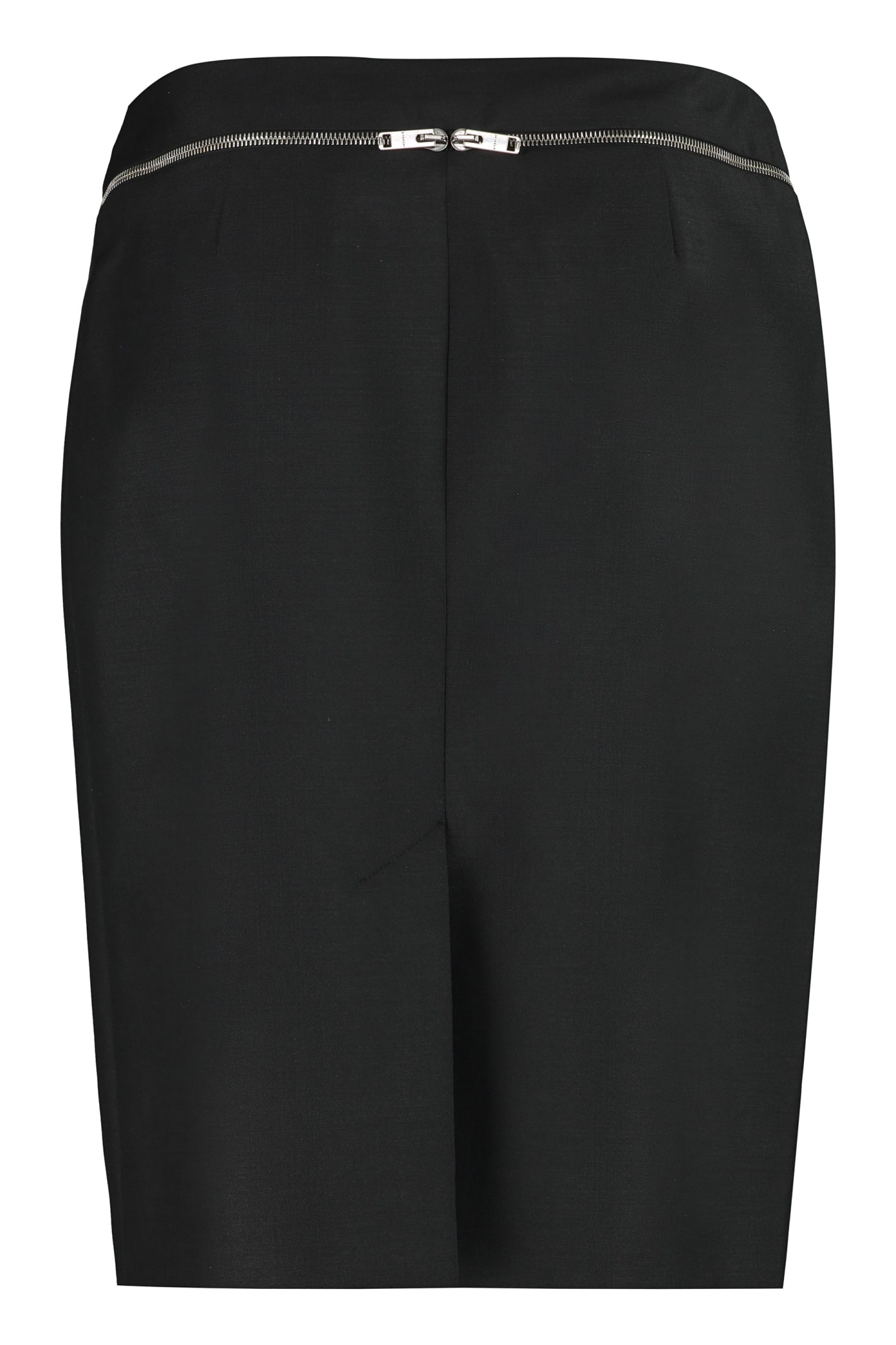 Shop Givenchy Stretch Pencil Skirt With Zip In Black