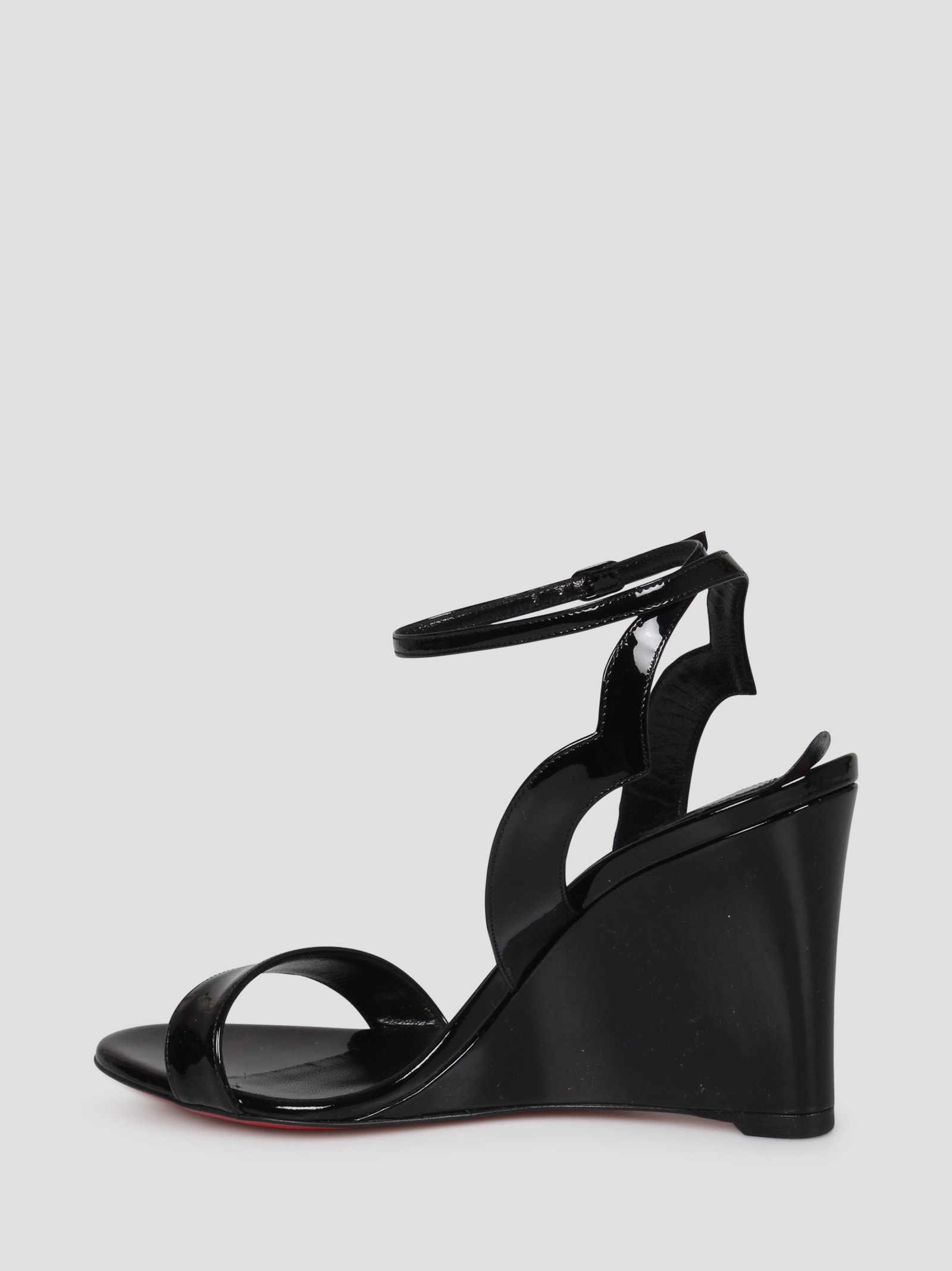 Shop Christian Louboutin Zeppa Chick 85 Sandal In Black