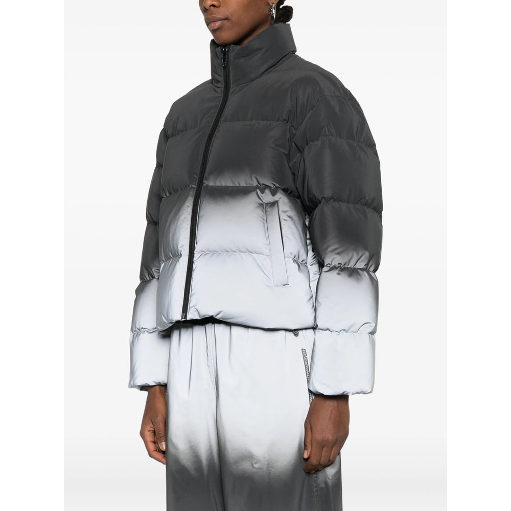 Alexander Wang Reflective Puffer Jacket In Gray