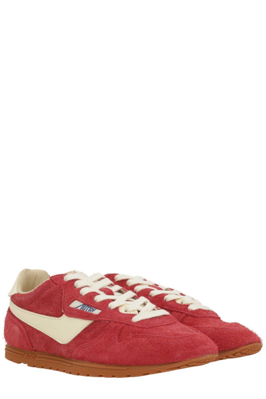 Autry Windspin Lace-up Sneakers In Red