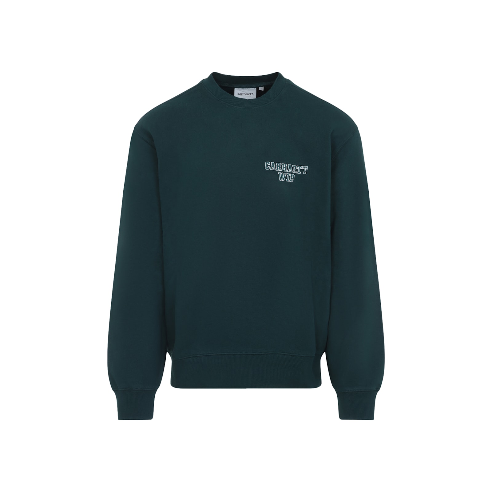 Carhartt Ip Mens Dark Fir Alumni Brand-embroidery Cotton-jersey Sweatshirt In Green