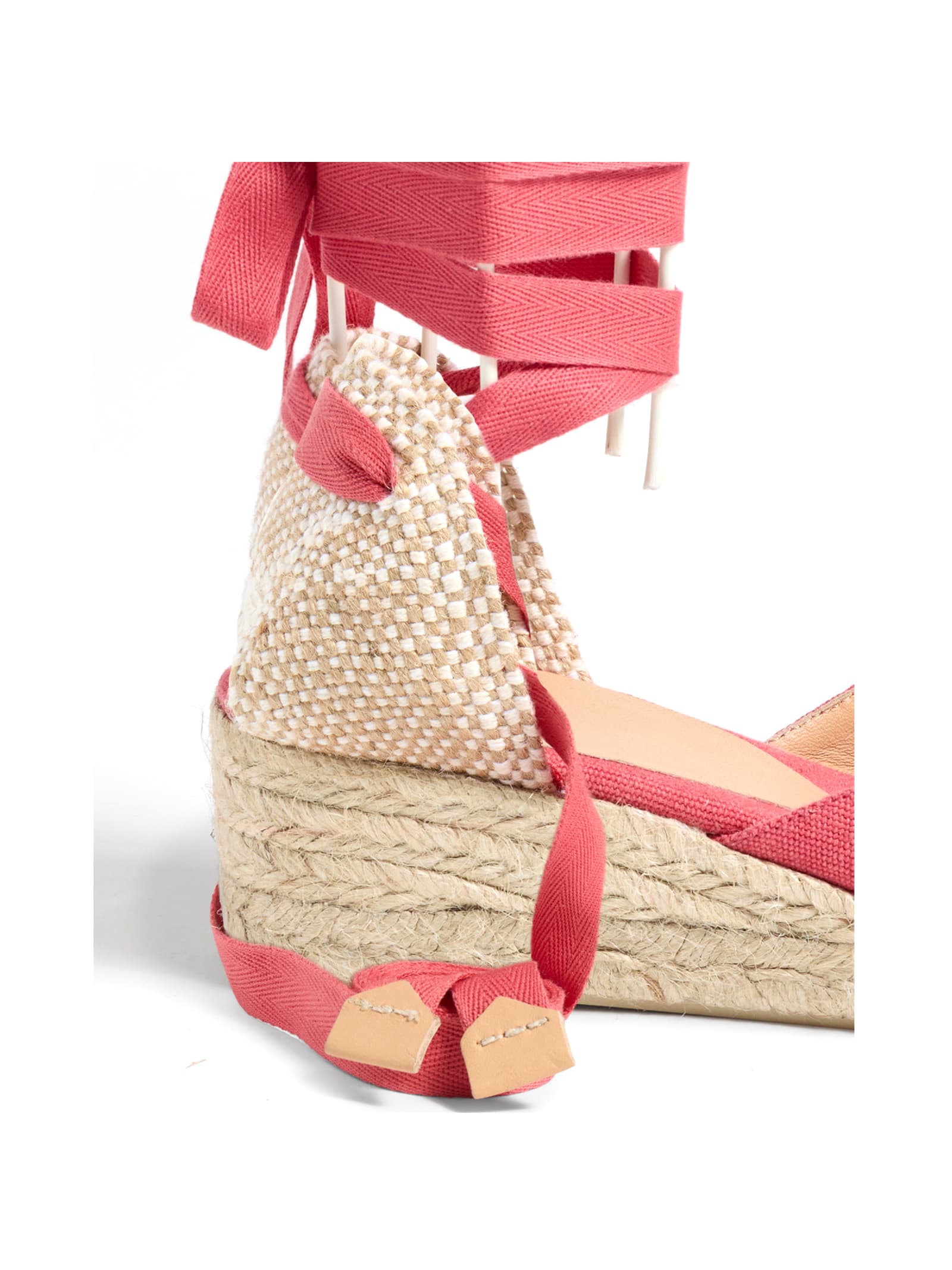 Shop Castaã±er Espadrilles Carina Fuxia With Laces At The Ankle In Radiant
