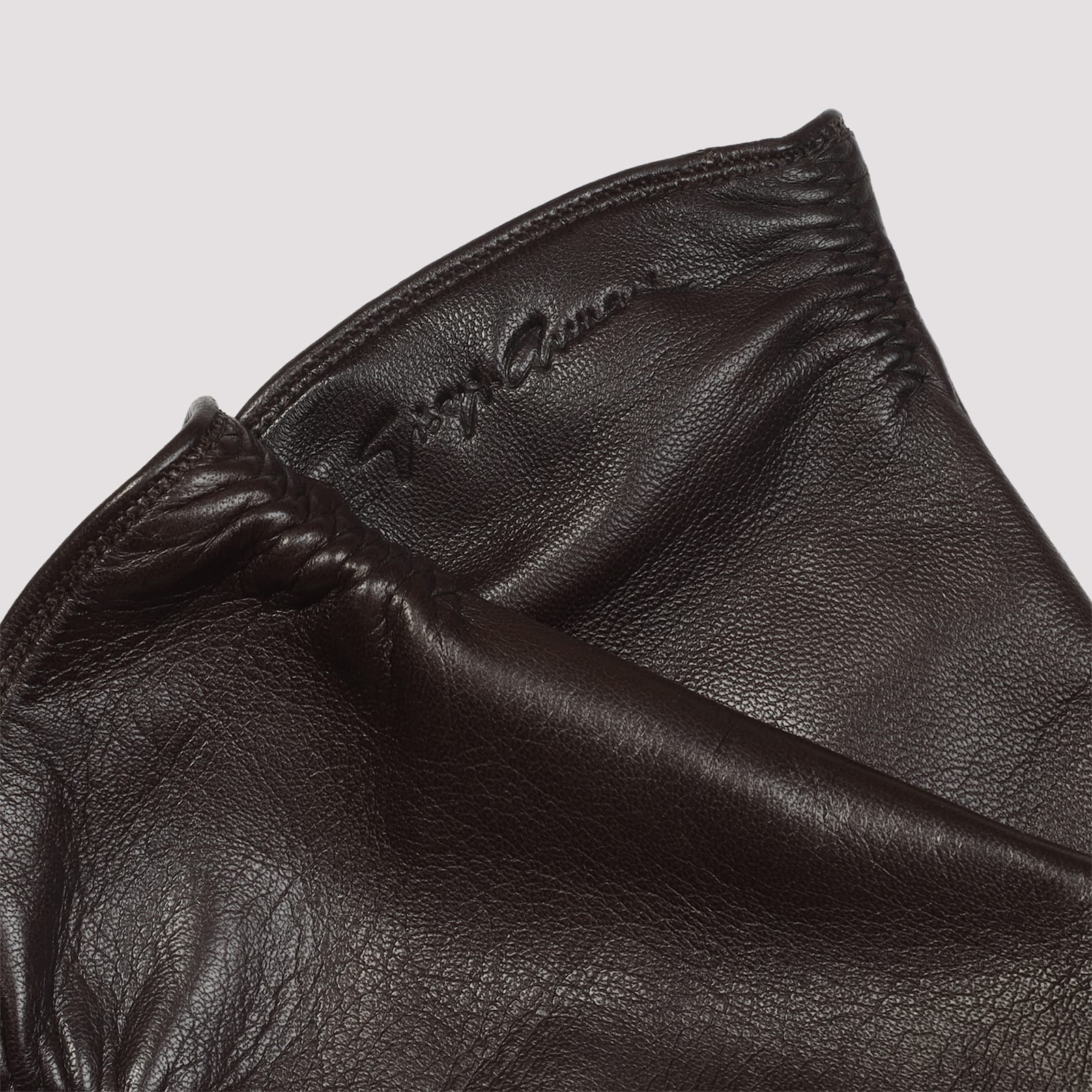 Giorgio Armani Lamb Leather Gloves With Refined Silhouette In Black