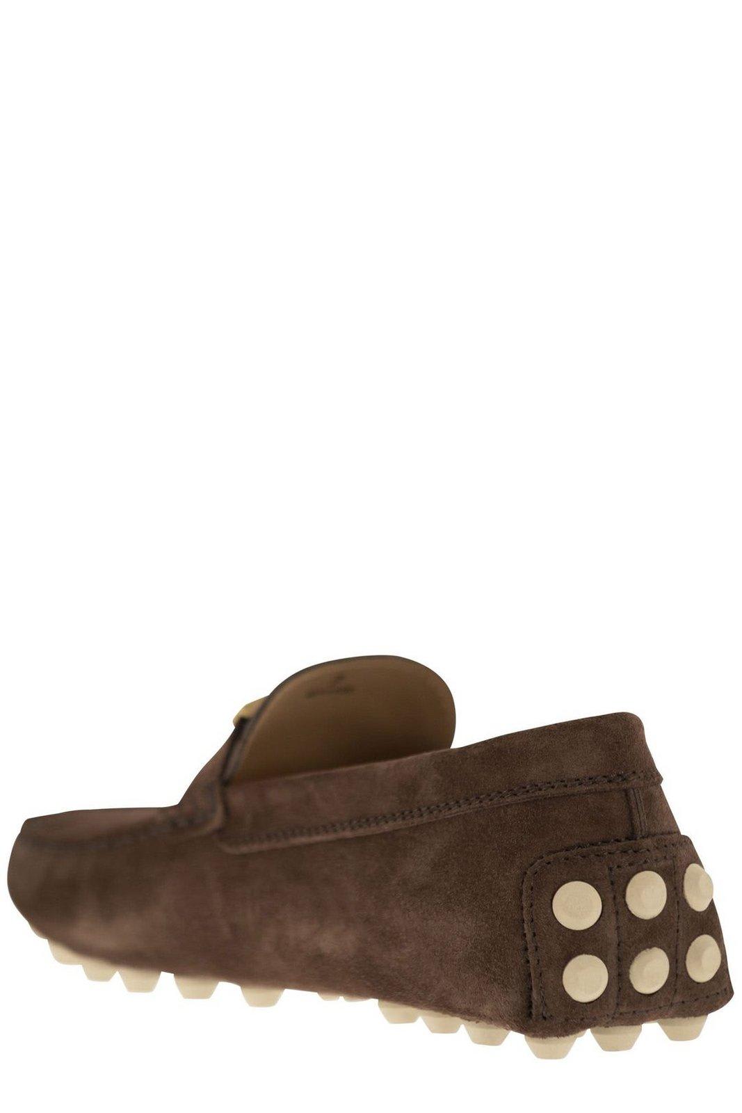 Shop Tod's Gommino T Timeless Slip-on Loafers In Brown