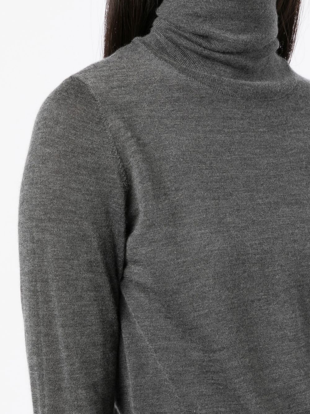 Brunello Cucinelli Luxe Cashmere Silk Turtleneck Sweater In Gray