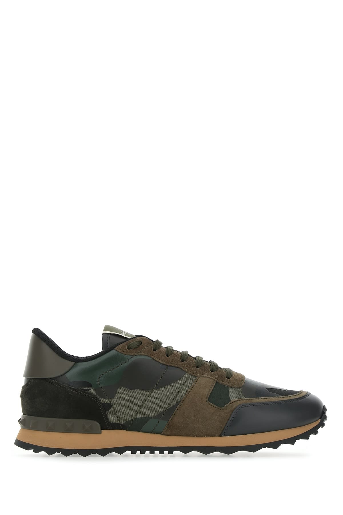 Shop Valentino Sneakers In Agreenbrushagreolivegrigiokakibe