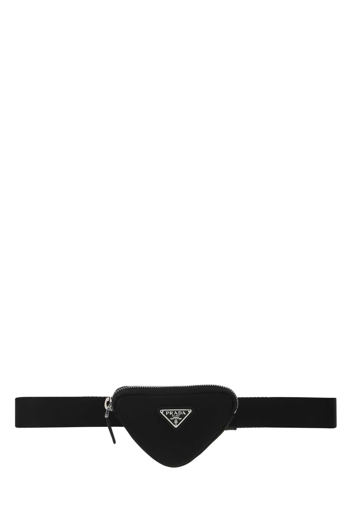 Shop Prada Black Nylon Belt In F0002