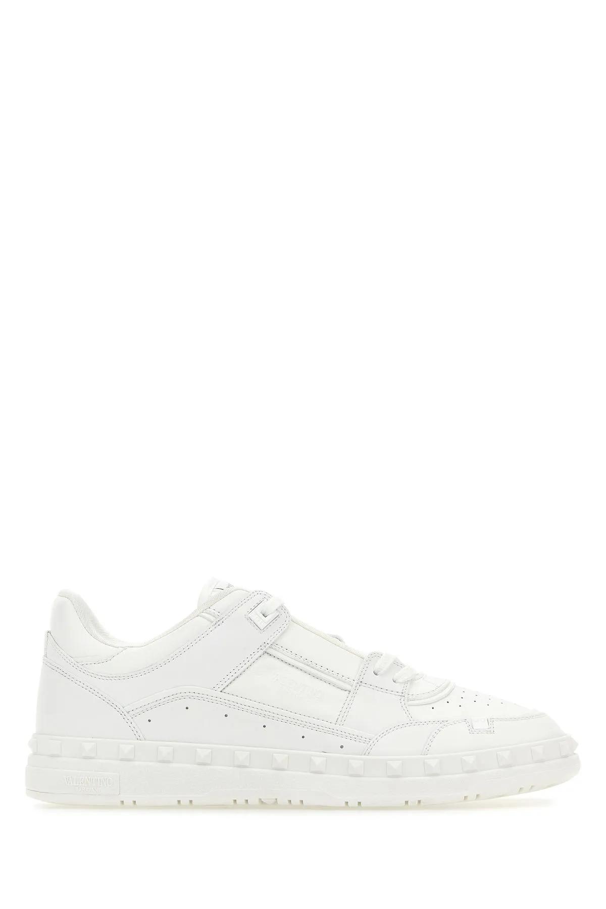 White Leather Freedots Sneakers