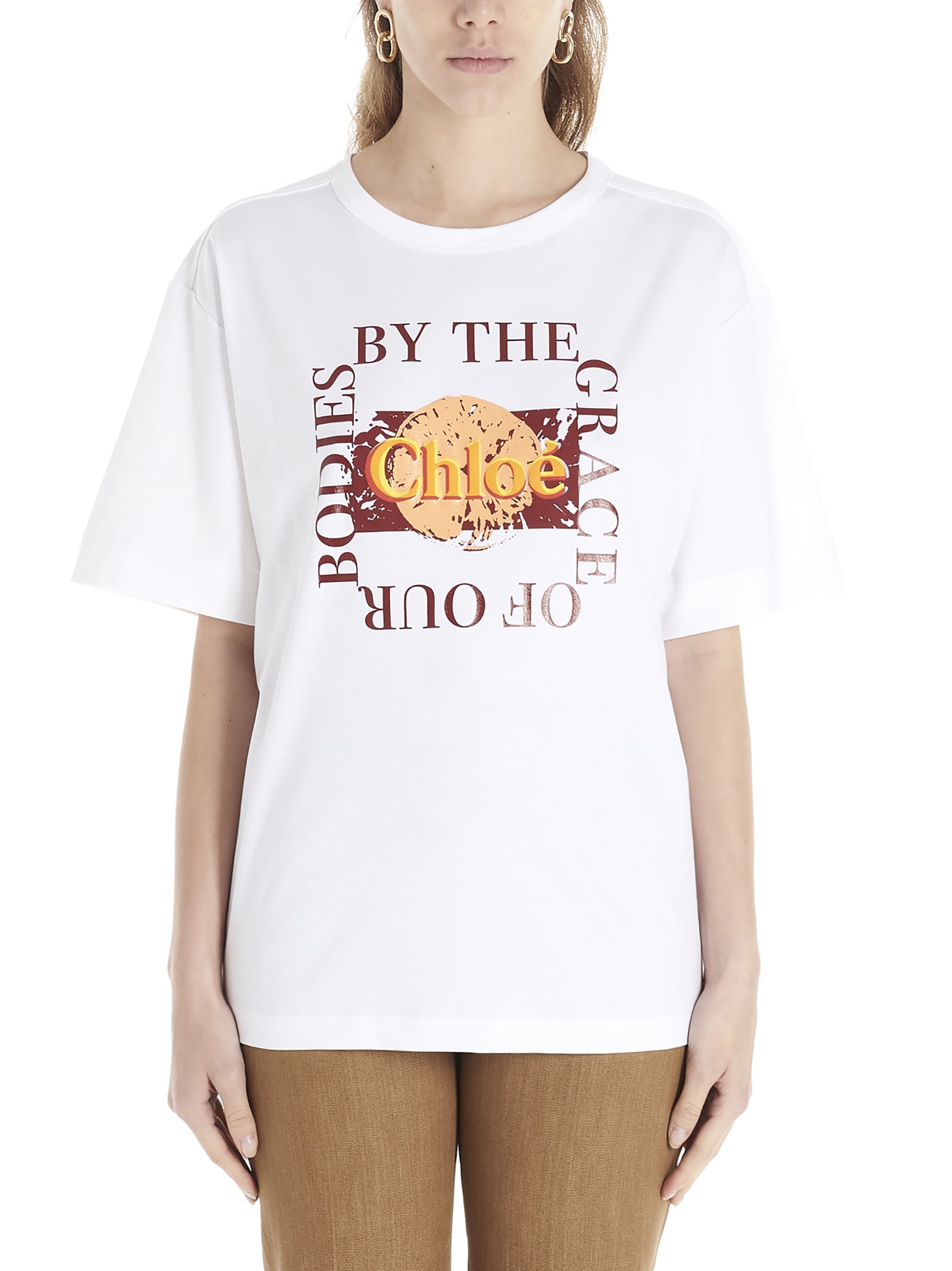 CHLOÉ BY THE GRACE OF OUR BODIES T-SHIRT,11296170