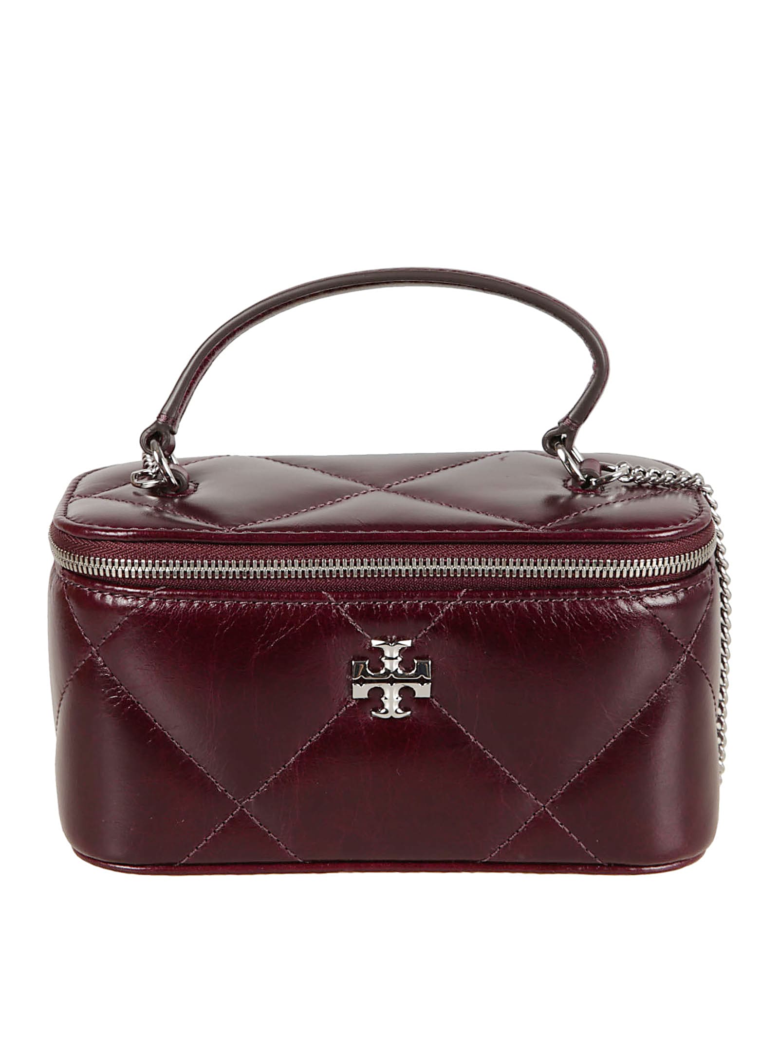 Tory Burch Kira Diamond Leather Handbag In Red