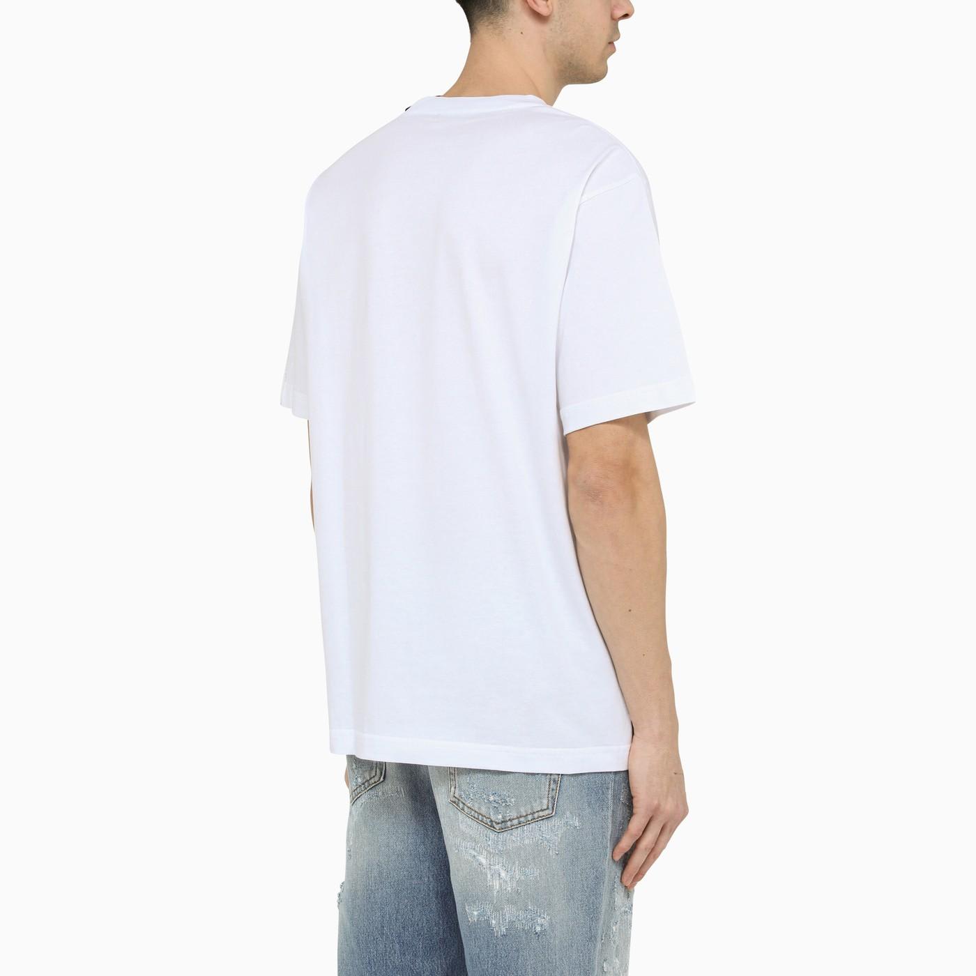 Shop Dolce & Gabbana White Crew-neck T-shirt With Print In Bianco