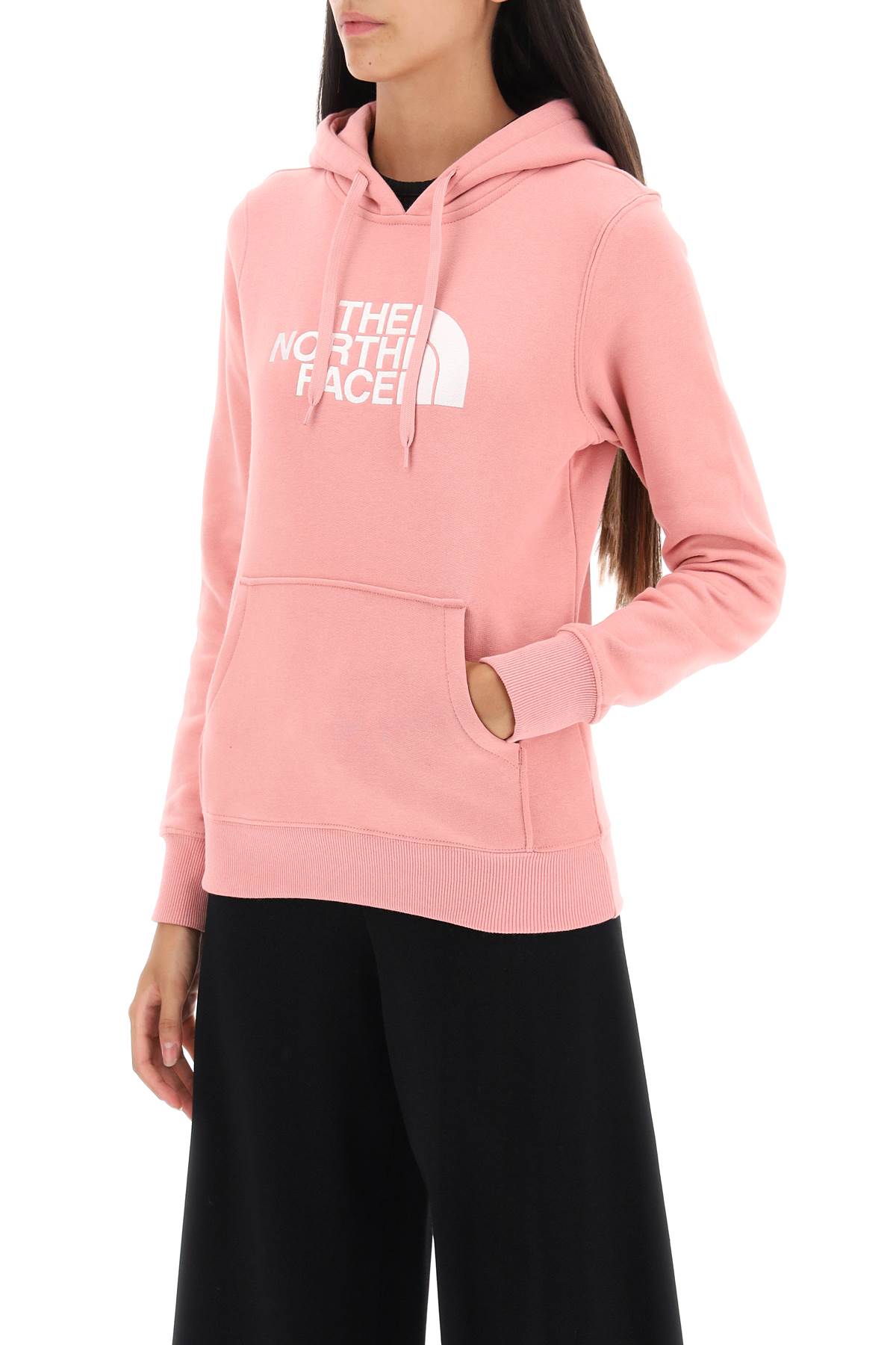 Shop The North Face Drew Peak Hoodie With Logo Embroidery In Shady Rose (pink)