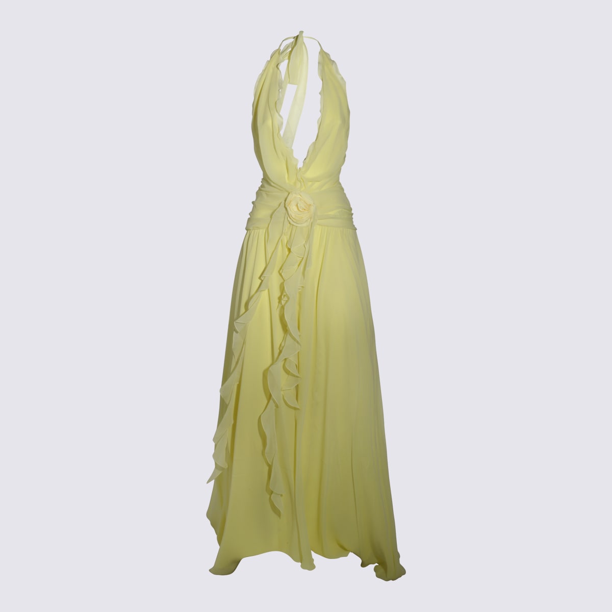 BLUMARINE YELLOW SILK DRESS