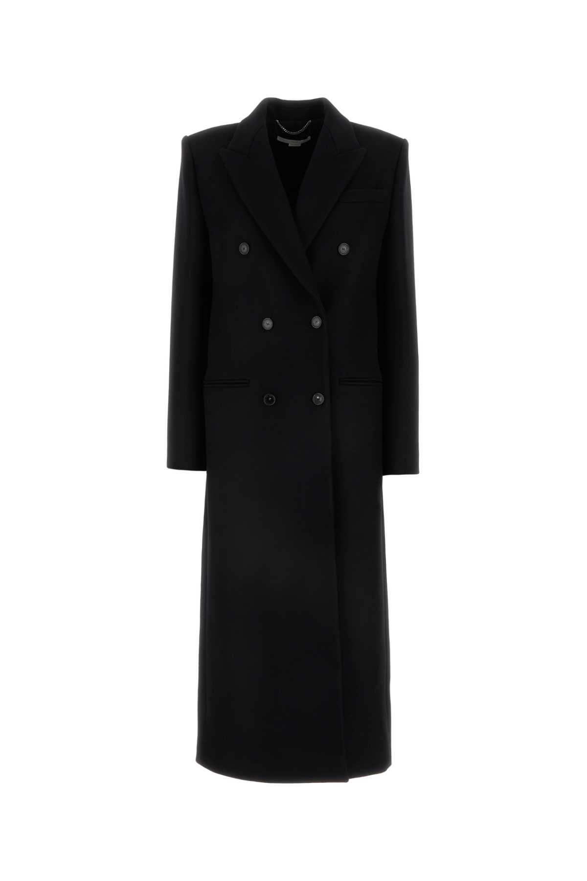 Shop Stella Mccartney Black Wool Coat