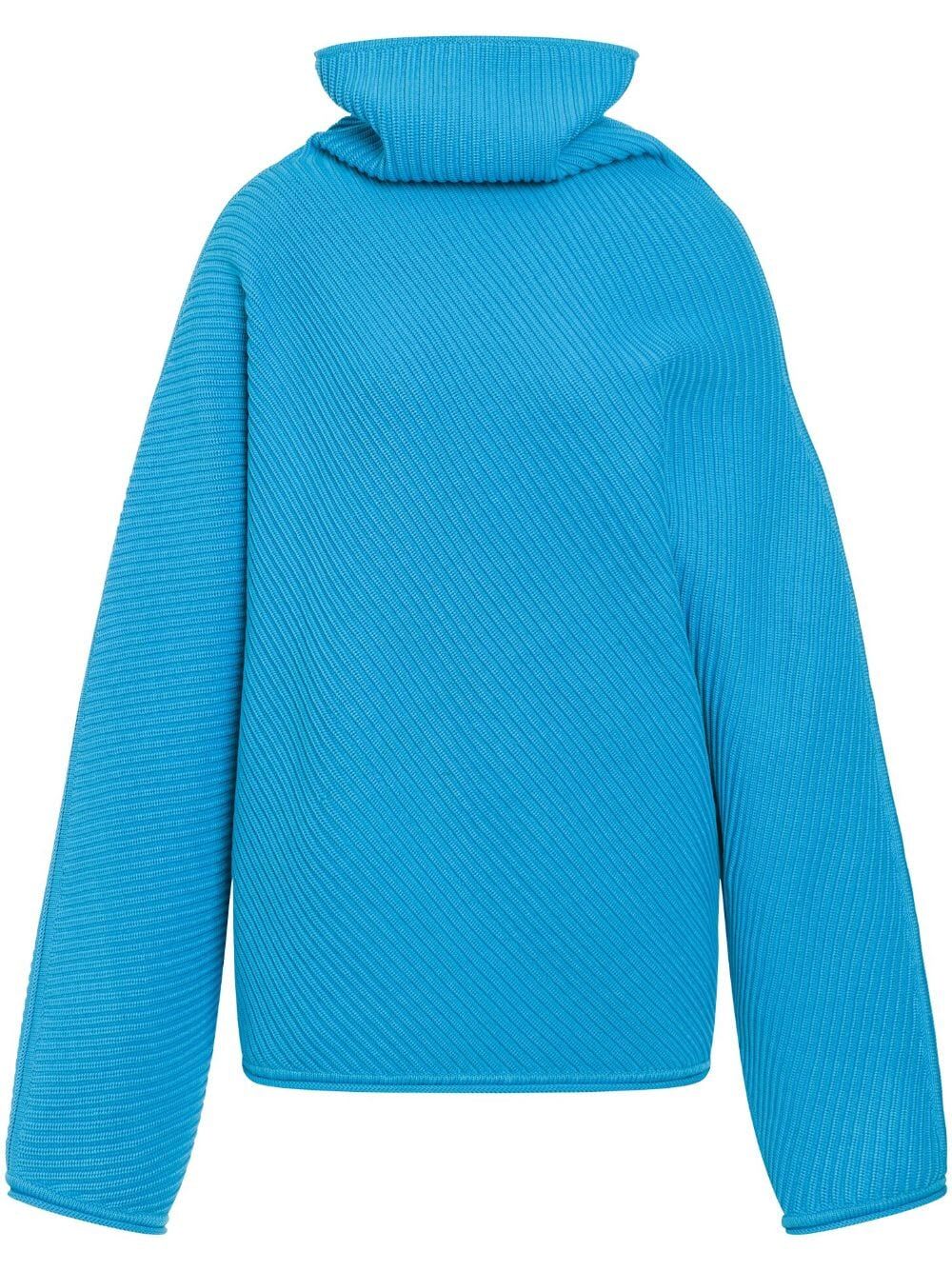 Shop Philosophy Di Lorenzo Serafini Recycled Polyester Sweater In Light Blue