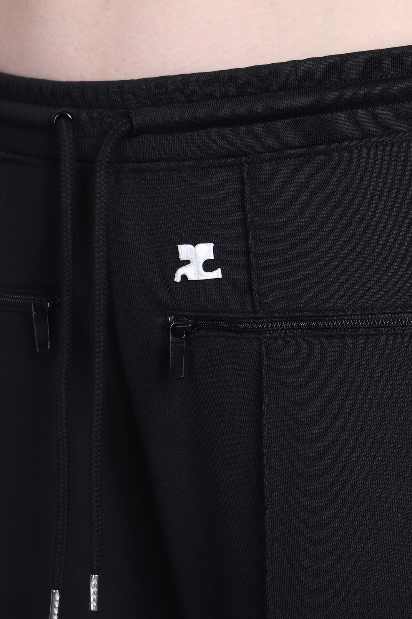 Shop Courrèges Pants In Black Cotton