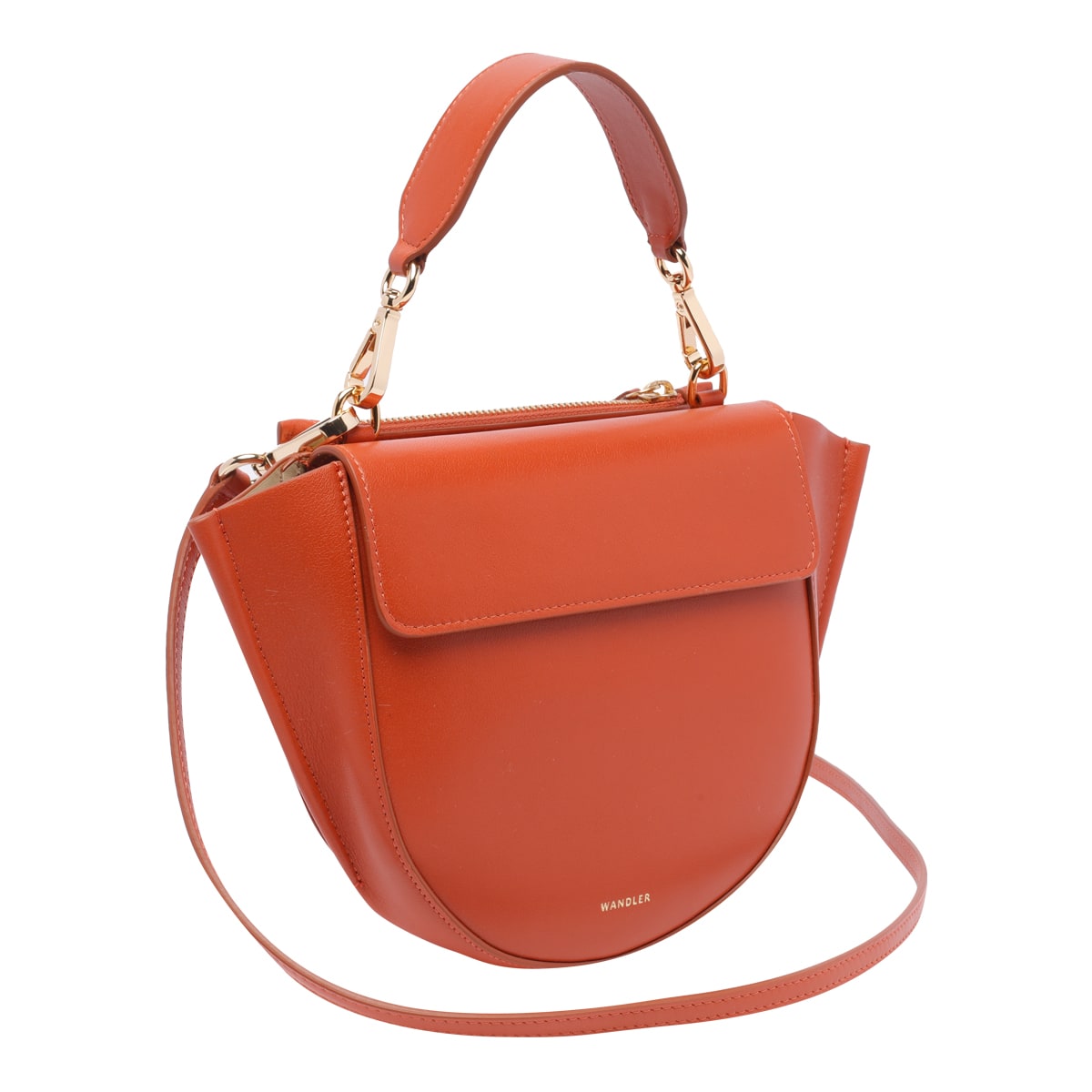 Shop Wandler Hortensia Mini Hand Bag In Orange