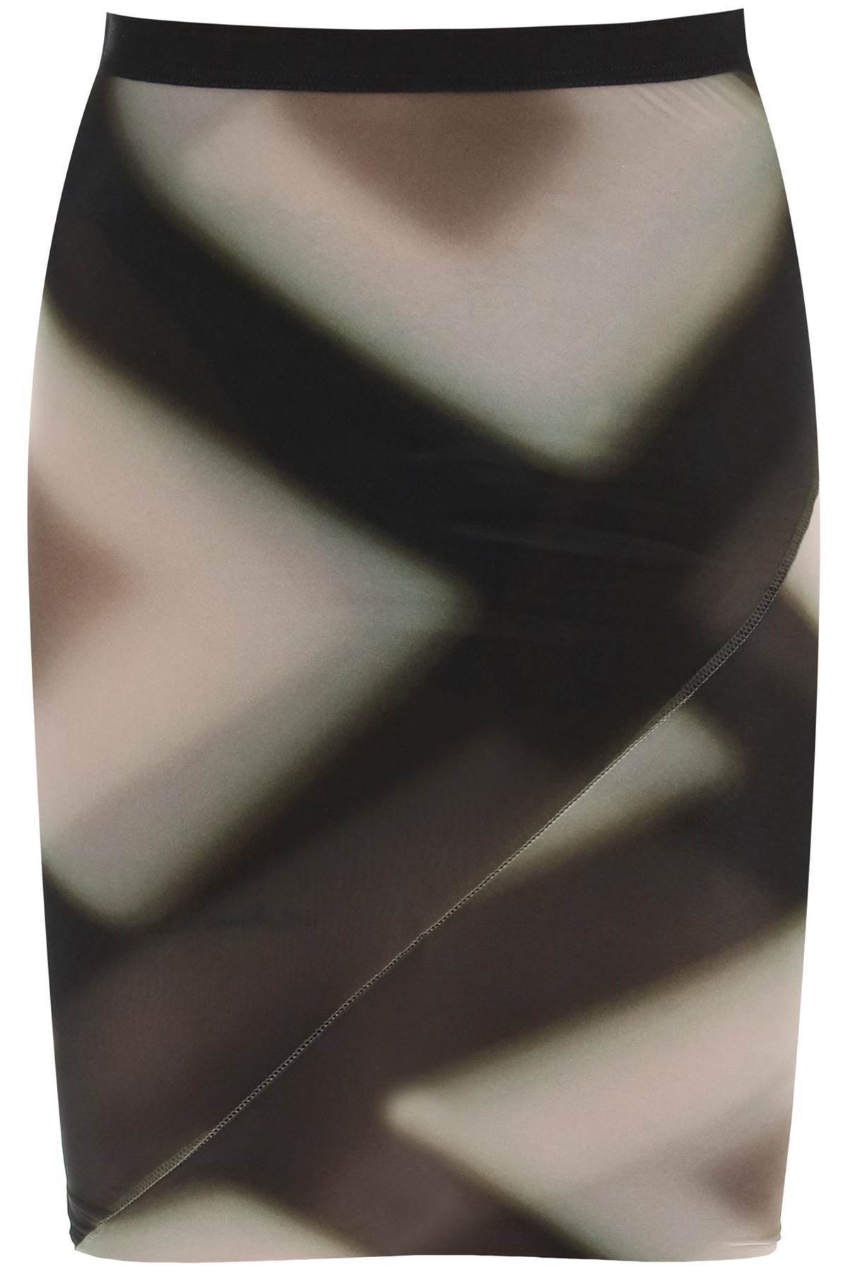 RICK OWENS LIGHTWEIGHT JERSEY ASYMMETRIC SKIRT