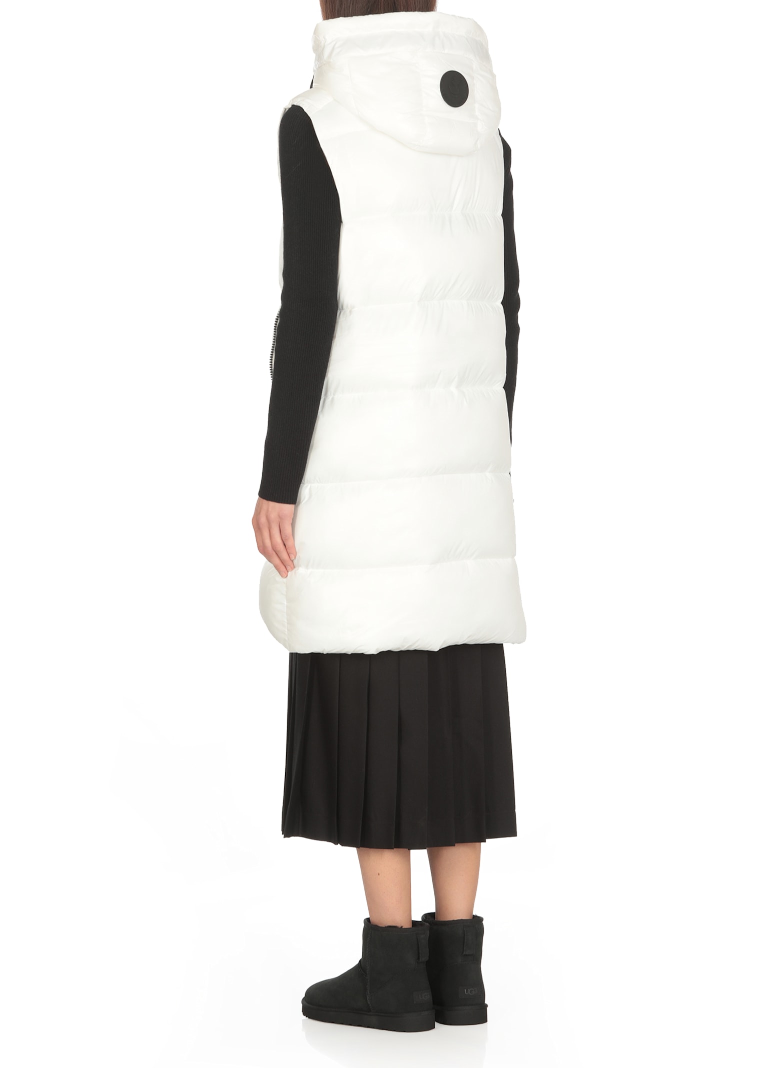 Shop Save The Duck Iria Long Vest In White