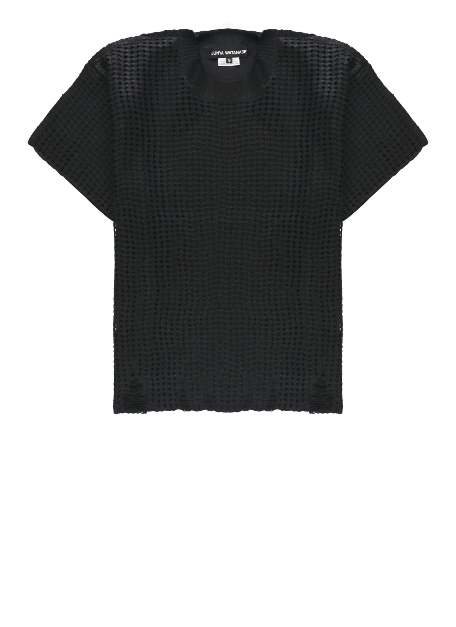 Shop Junya Watanabe T-shirt With Net In Black