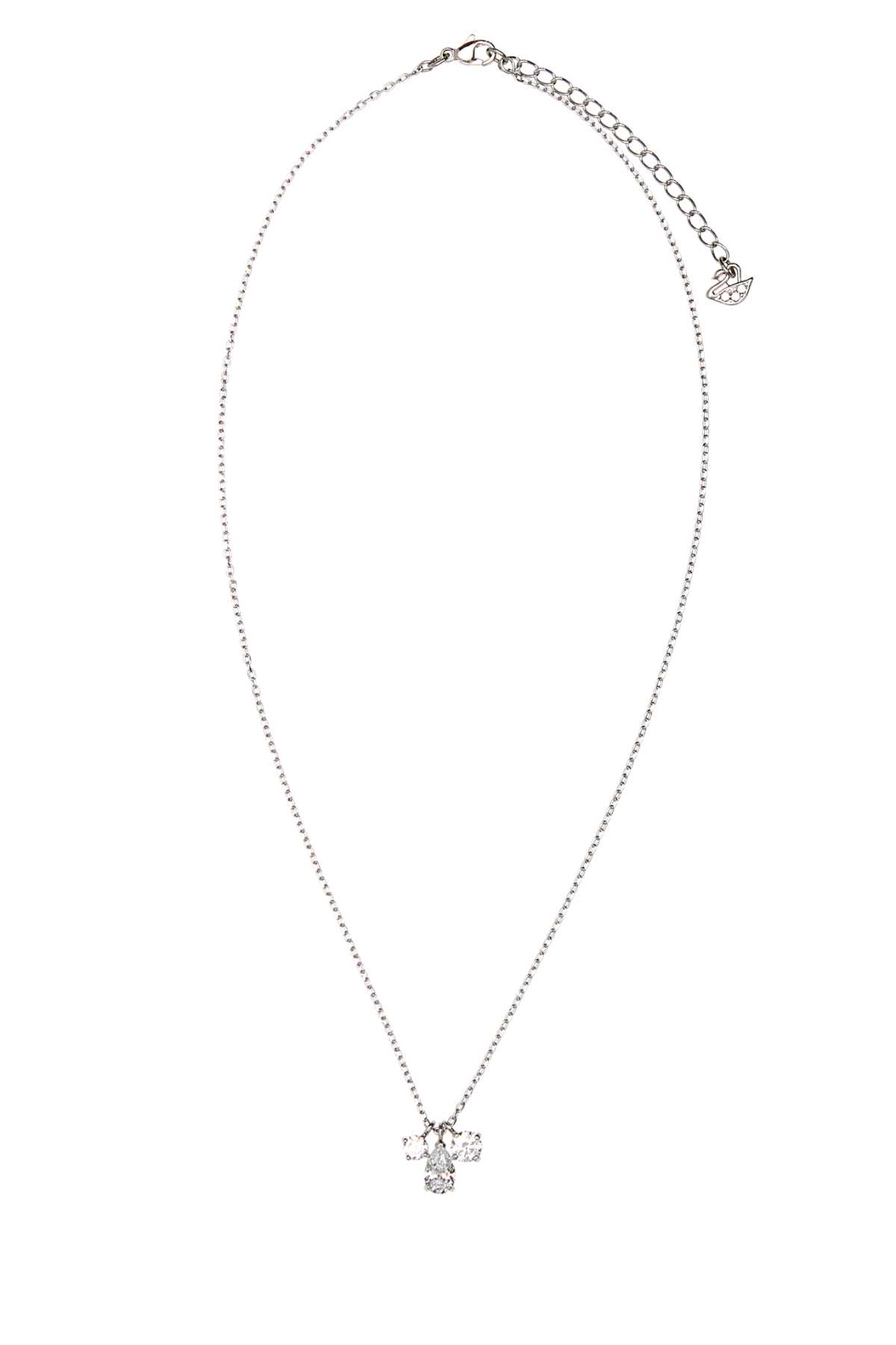 Swarovski Crystal Pendant Necklace Adjustable Chain Length In Metallic