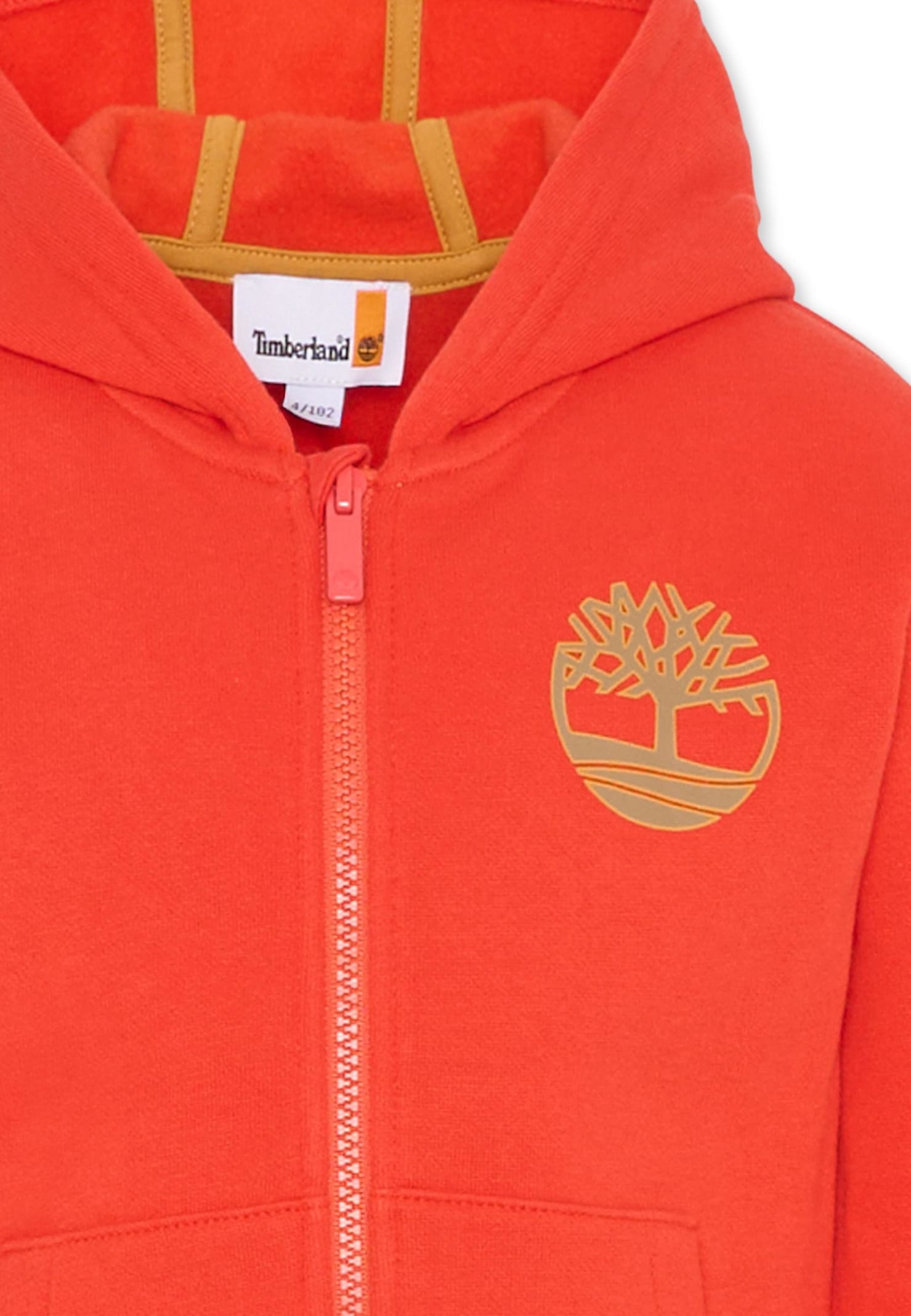 Timberland Red Sweatshirt For Boy With Logo Print In Red