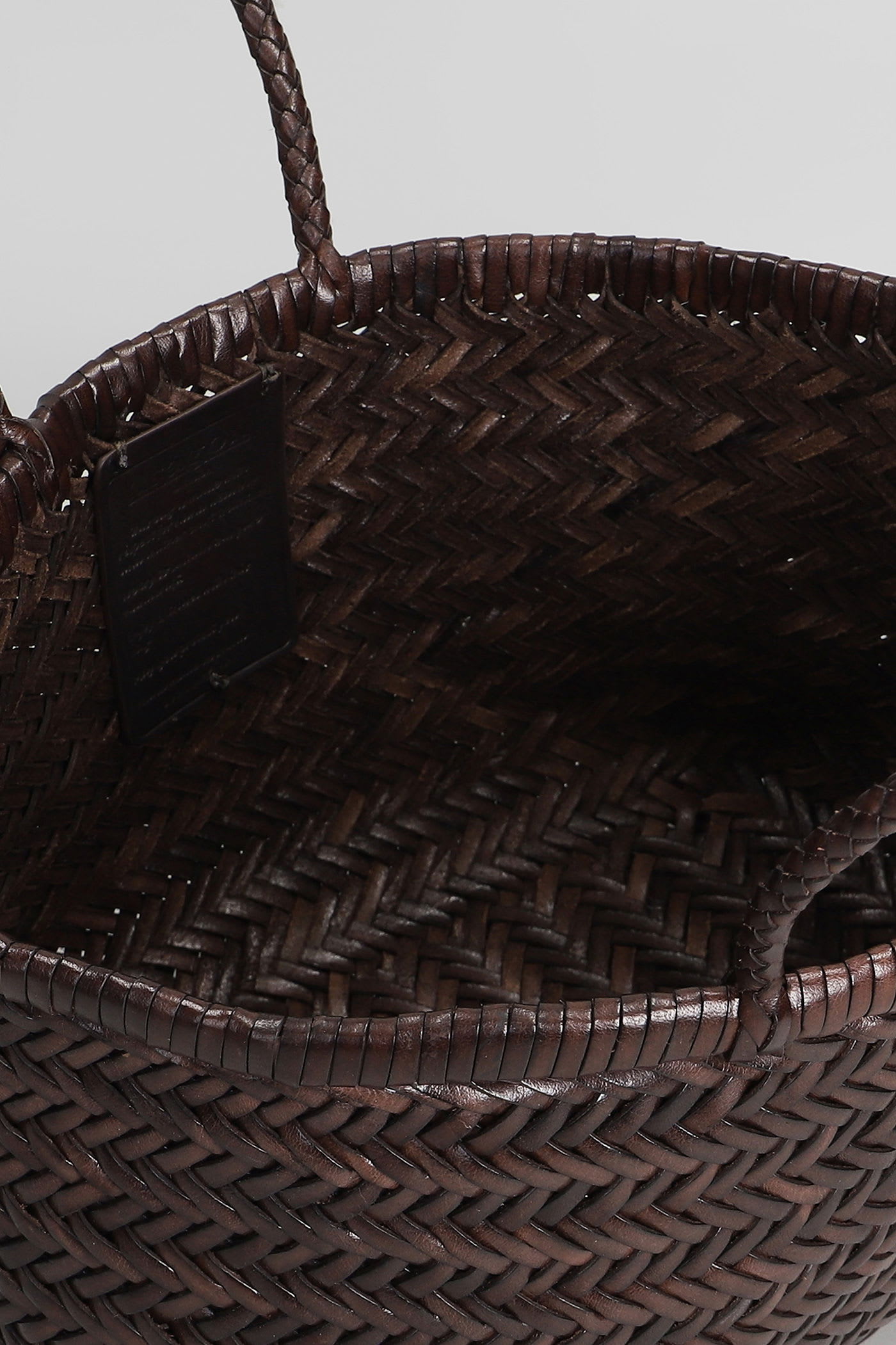 Dragon Diffusion Bamboo 3 Jump Small Tote In Brown Leather In Brown