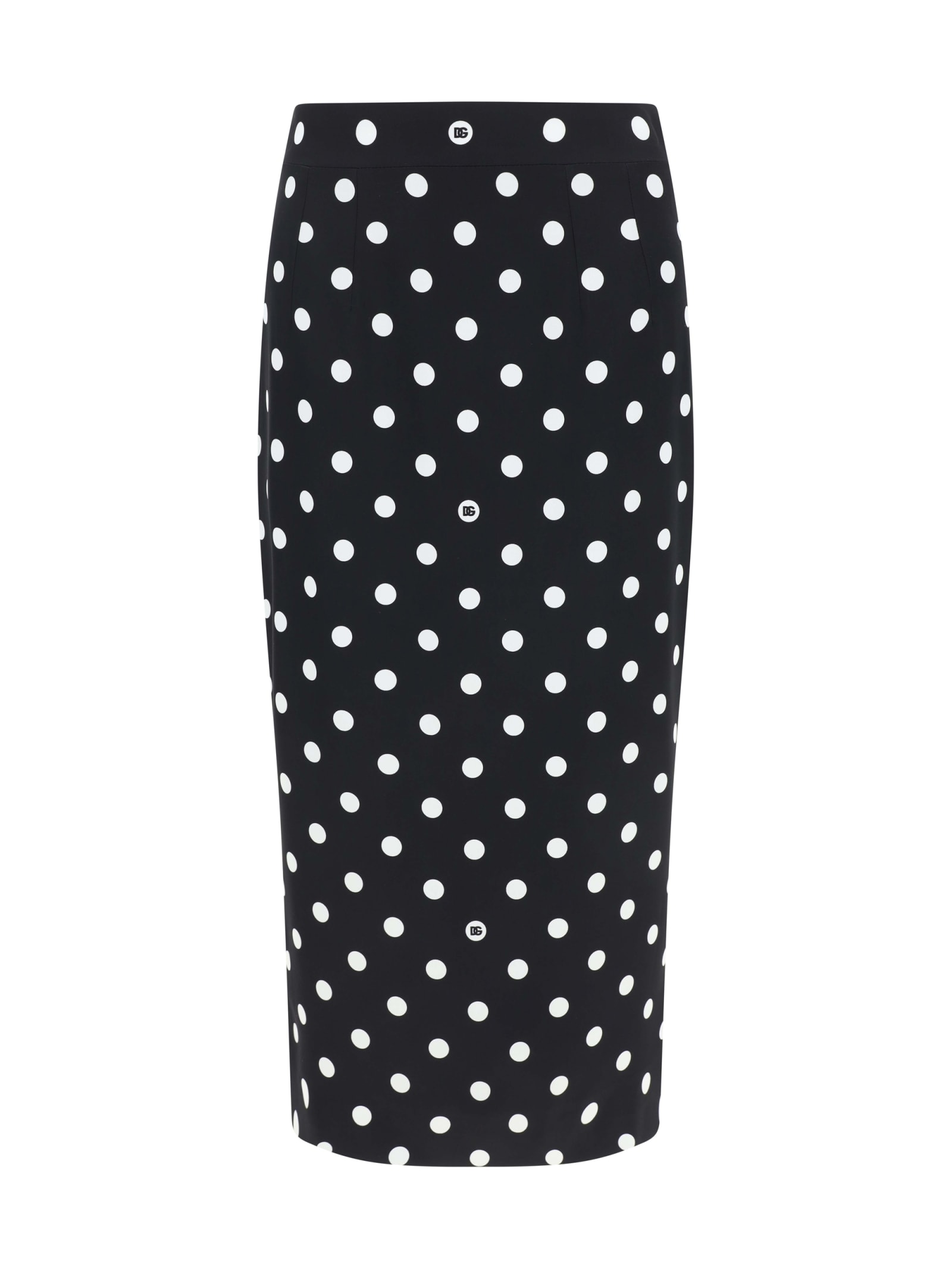 Shop Dolce & Gabbana Midi Skirt In Black