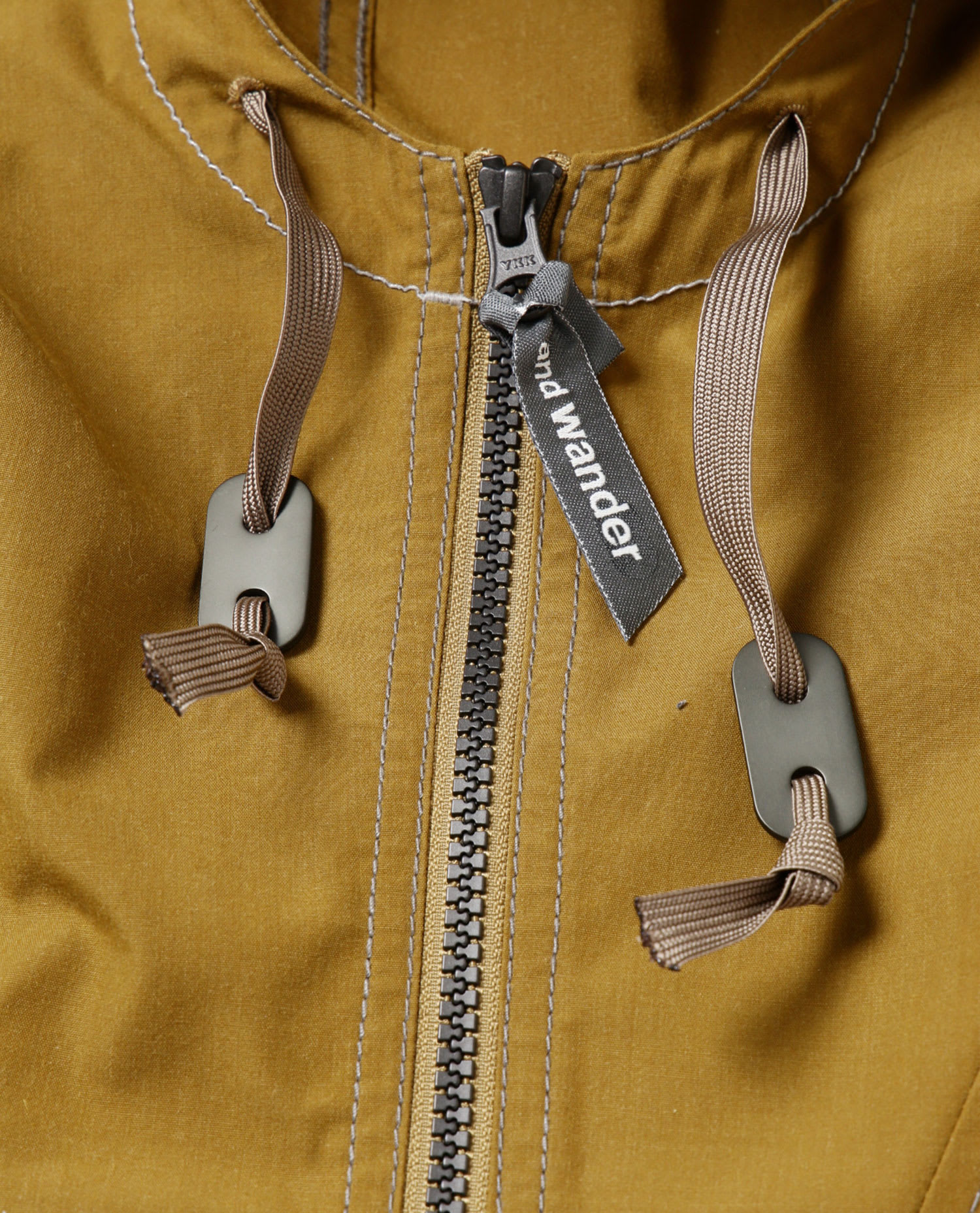 And Wander Aramid Hoodie With Zip Closure In Brown