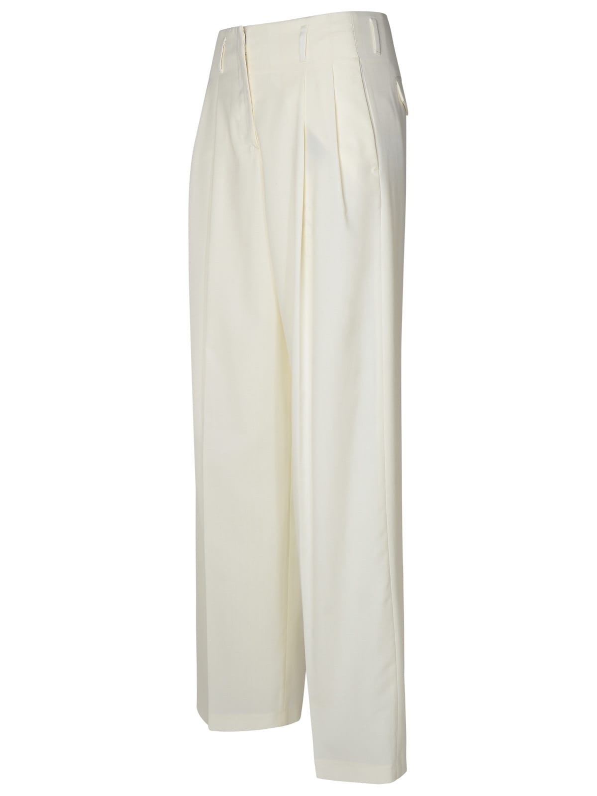 Shop Golden Goose White Virgin Wool Blend Trousers