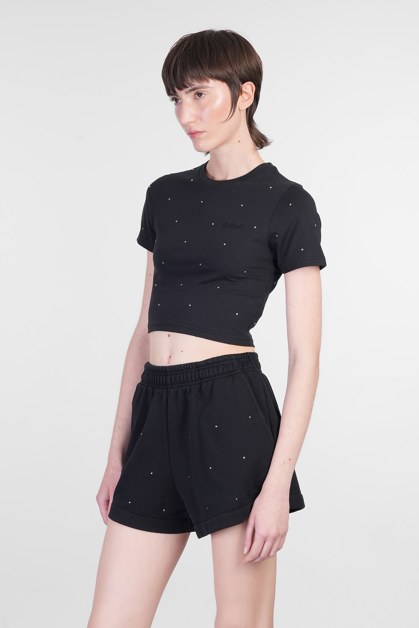 Mc2 Saint Barth Nives T-shirt In Black Cotton In Black