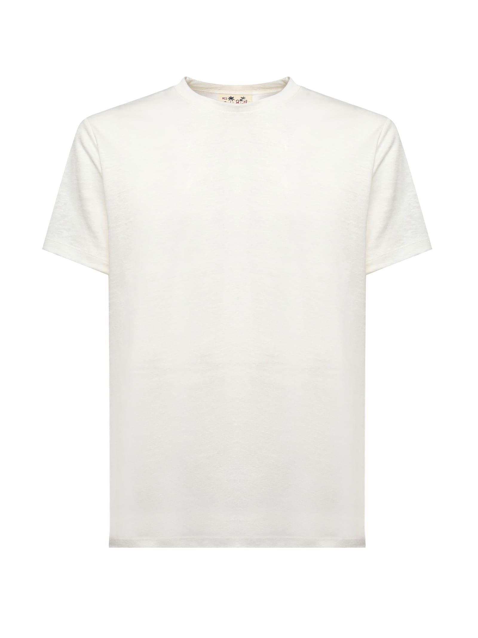 Mc2 Saint Barth Ecstasea T-shirt In Linen In White