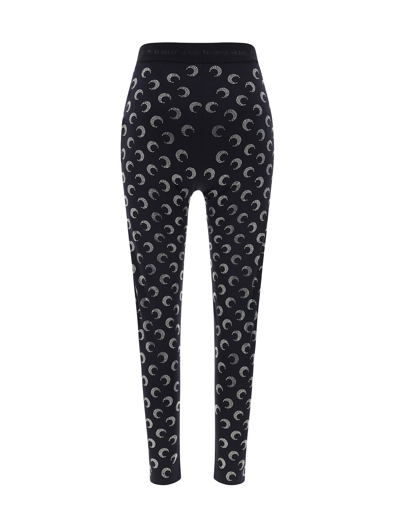 Shop Marine Serre Leggings In Black Strass