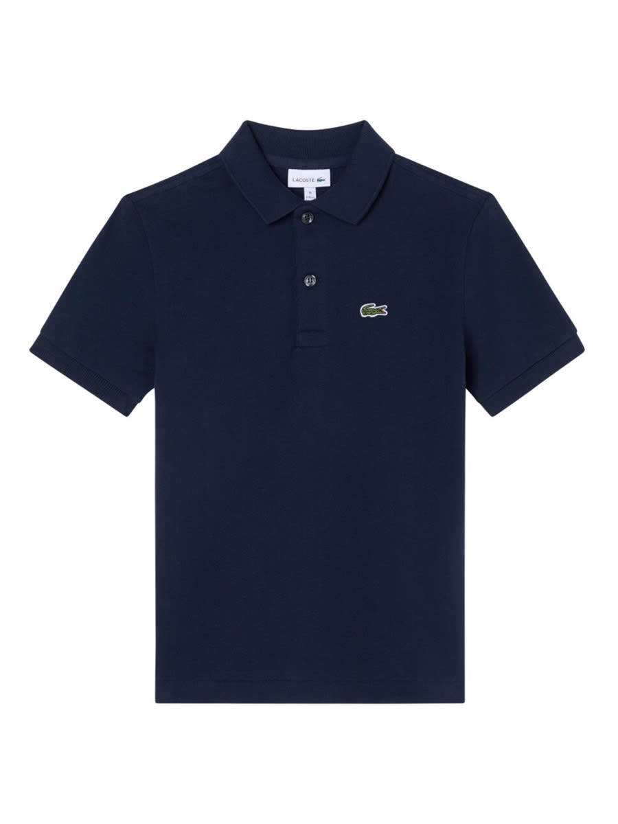 Lacoste Polo With Logo In Blue