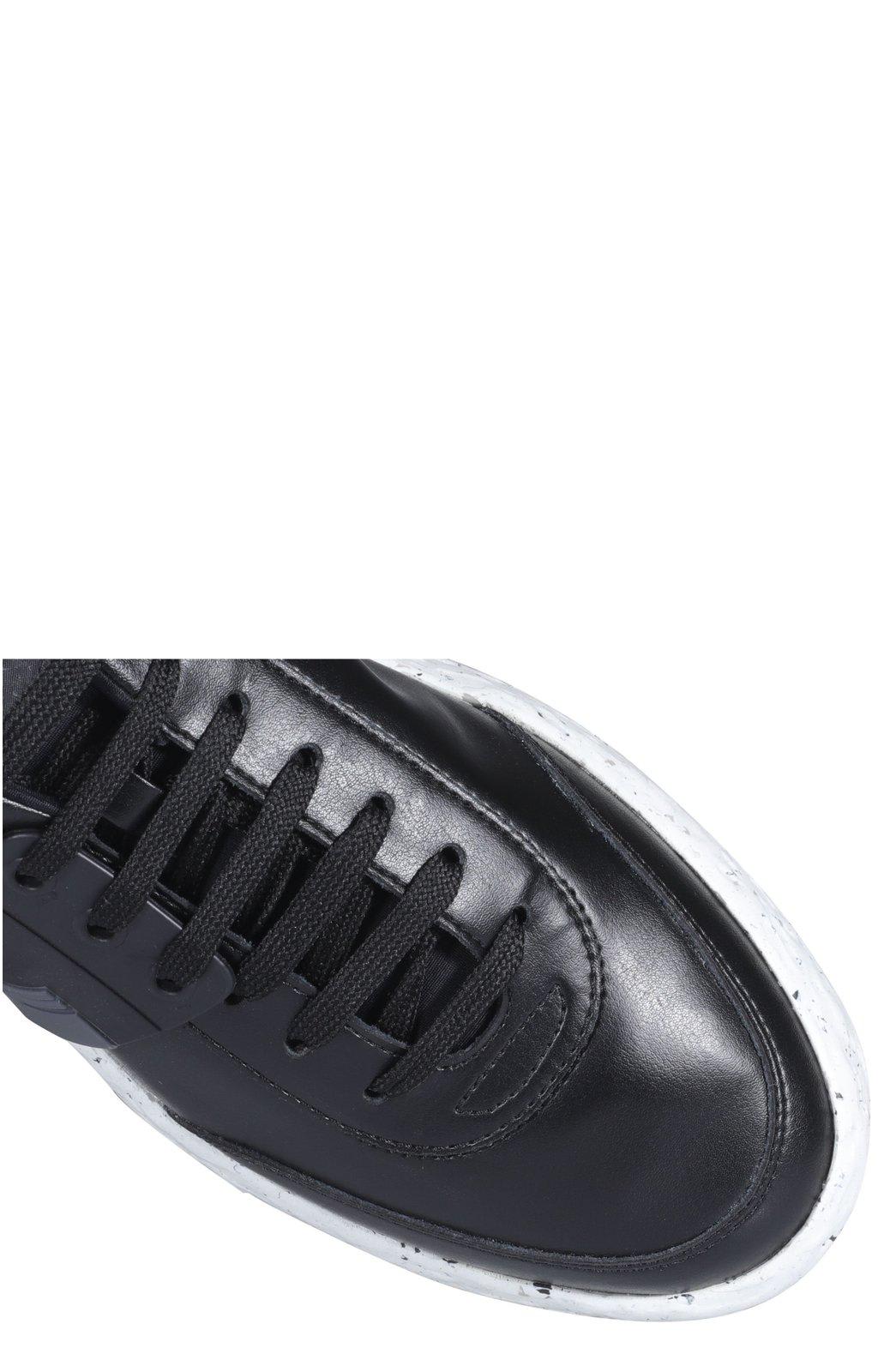 Shop Hogan H Logo Lace-up Sneakers In Black