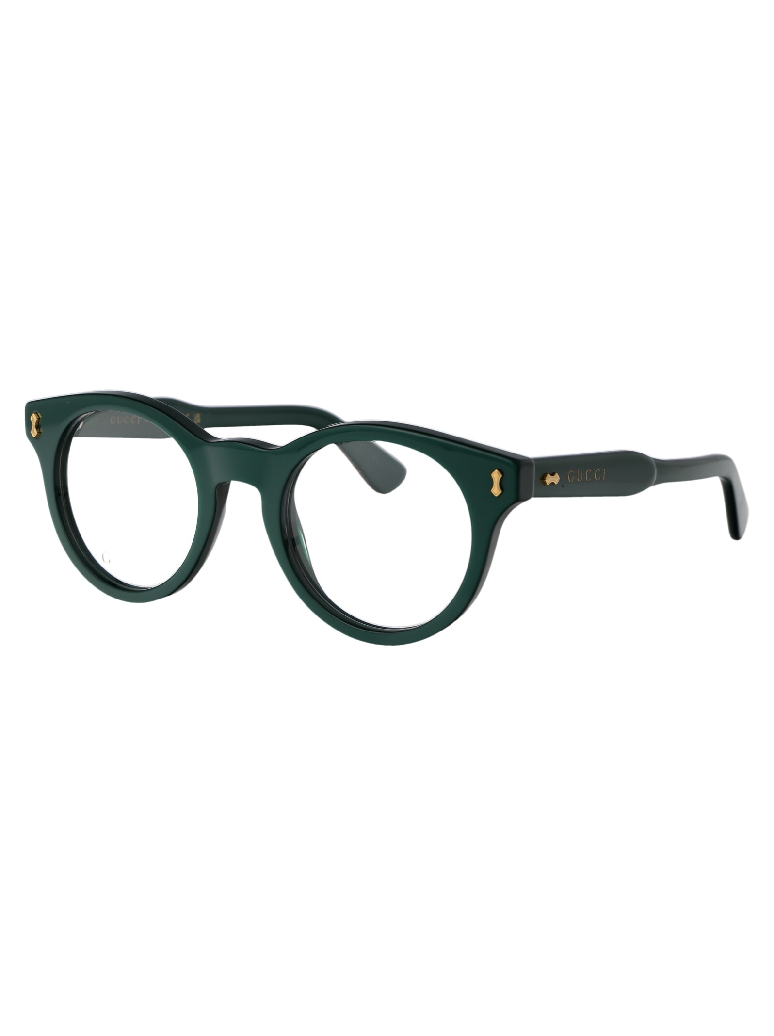 Shop Gucci Gg1266o Glasses In 003 Green Green Transpare