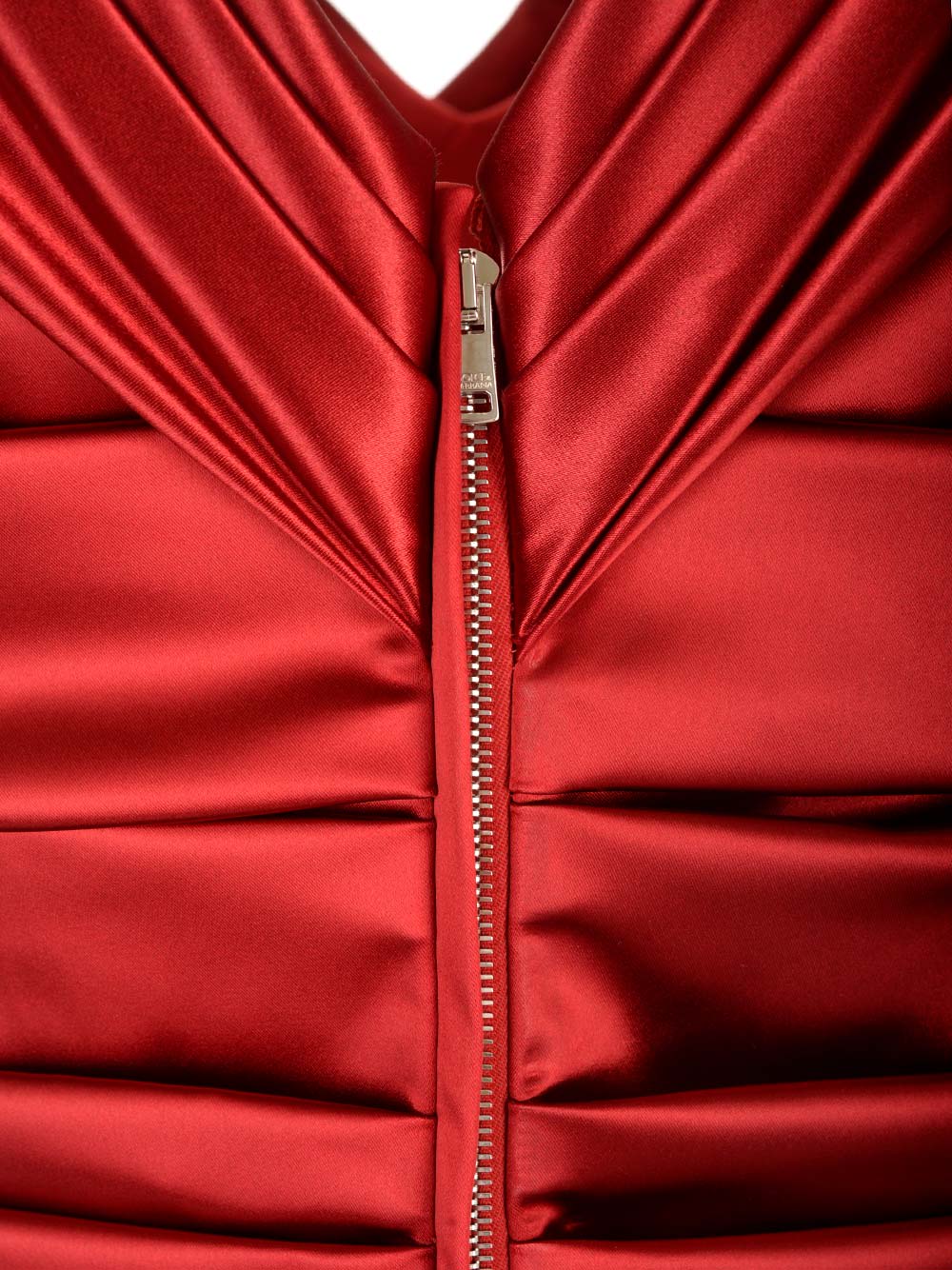 Shop Dolce & Gabbana Satin Midi Dress In Red