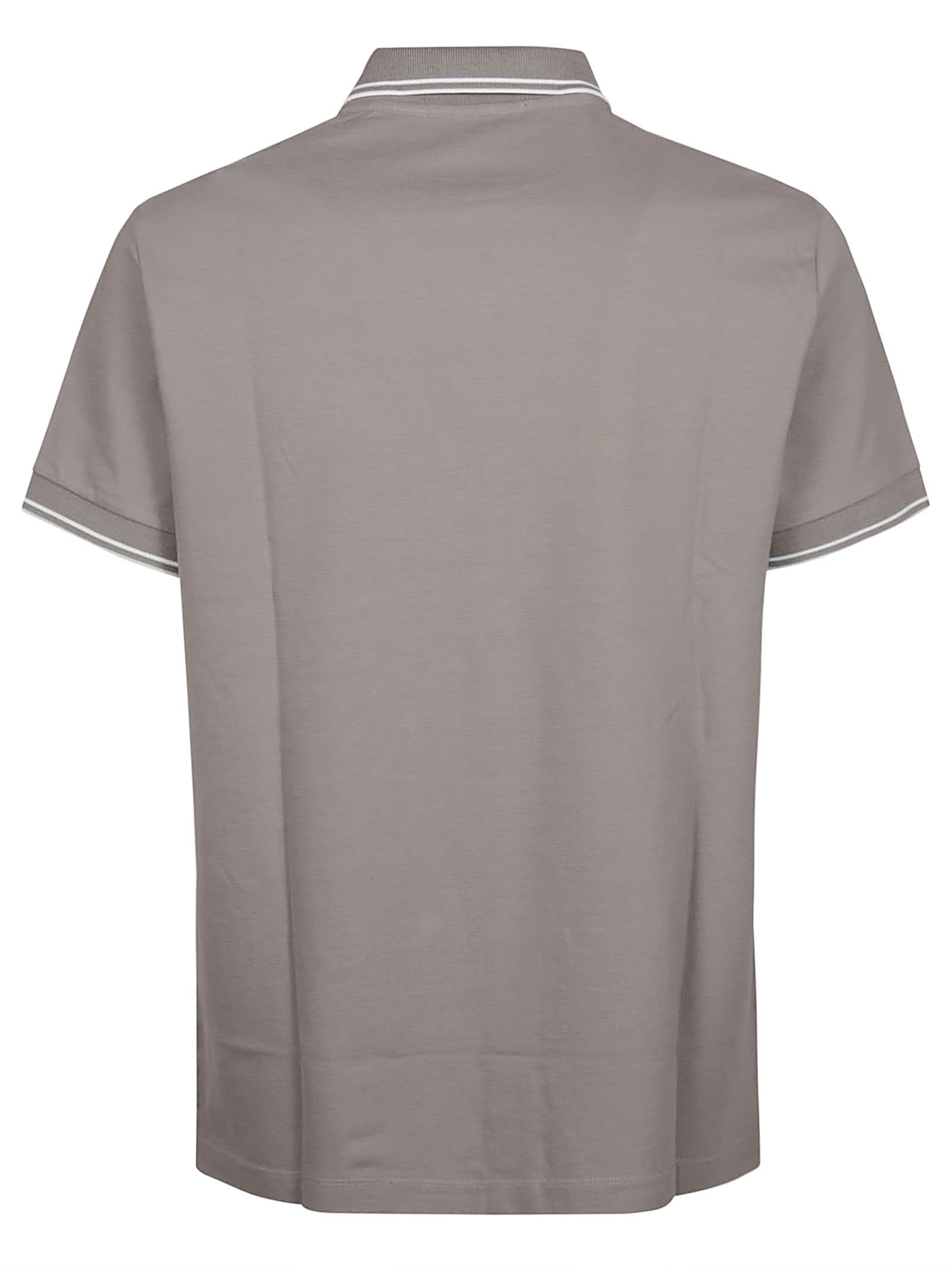 Shop Stone Island Short Sleeve Slim Polo Shirt In Dove Grey