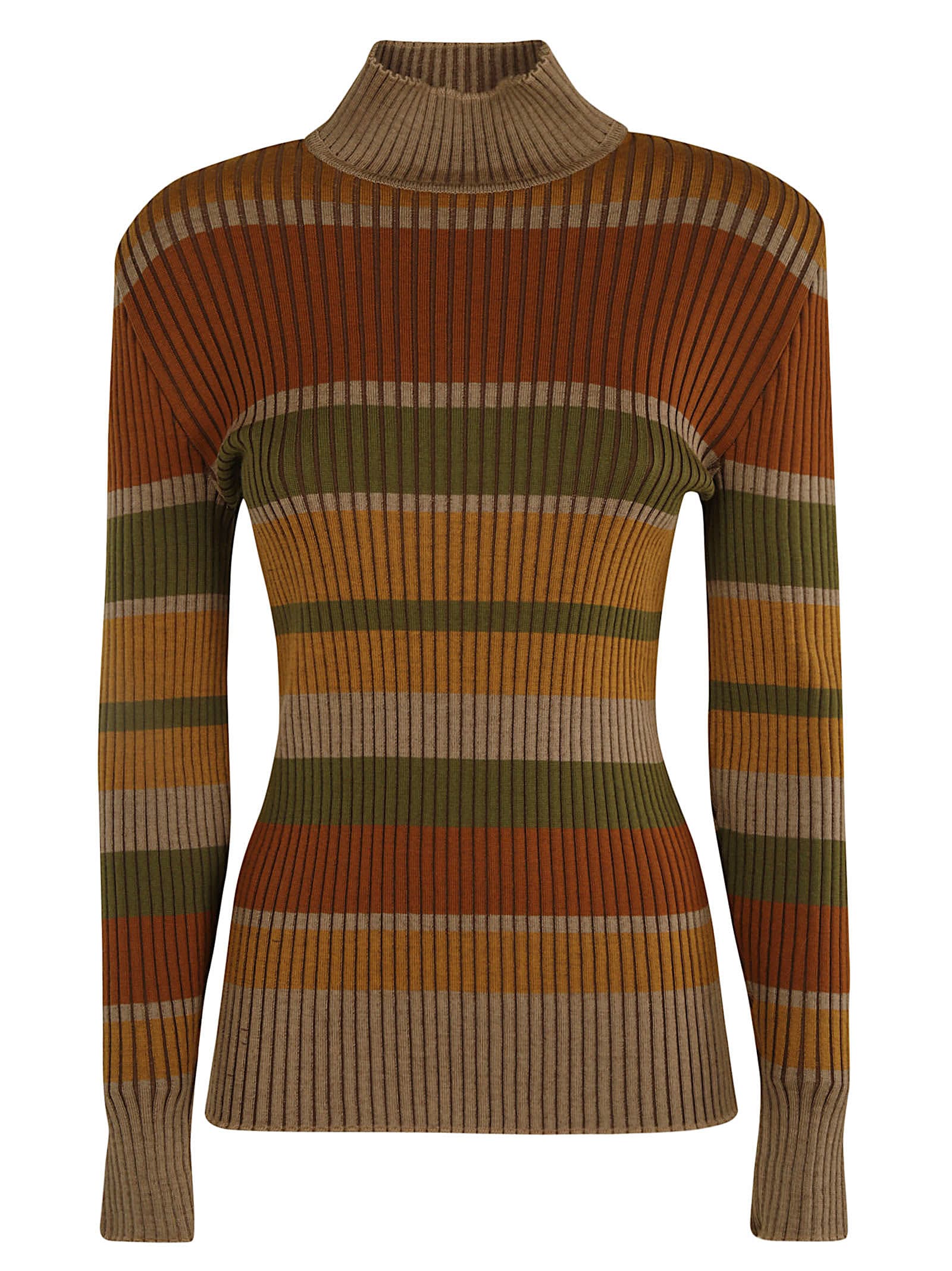 Stripe Patterned Knit Sweater Alberta Ferretti